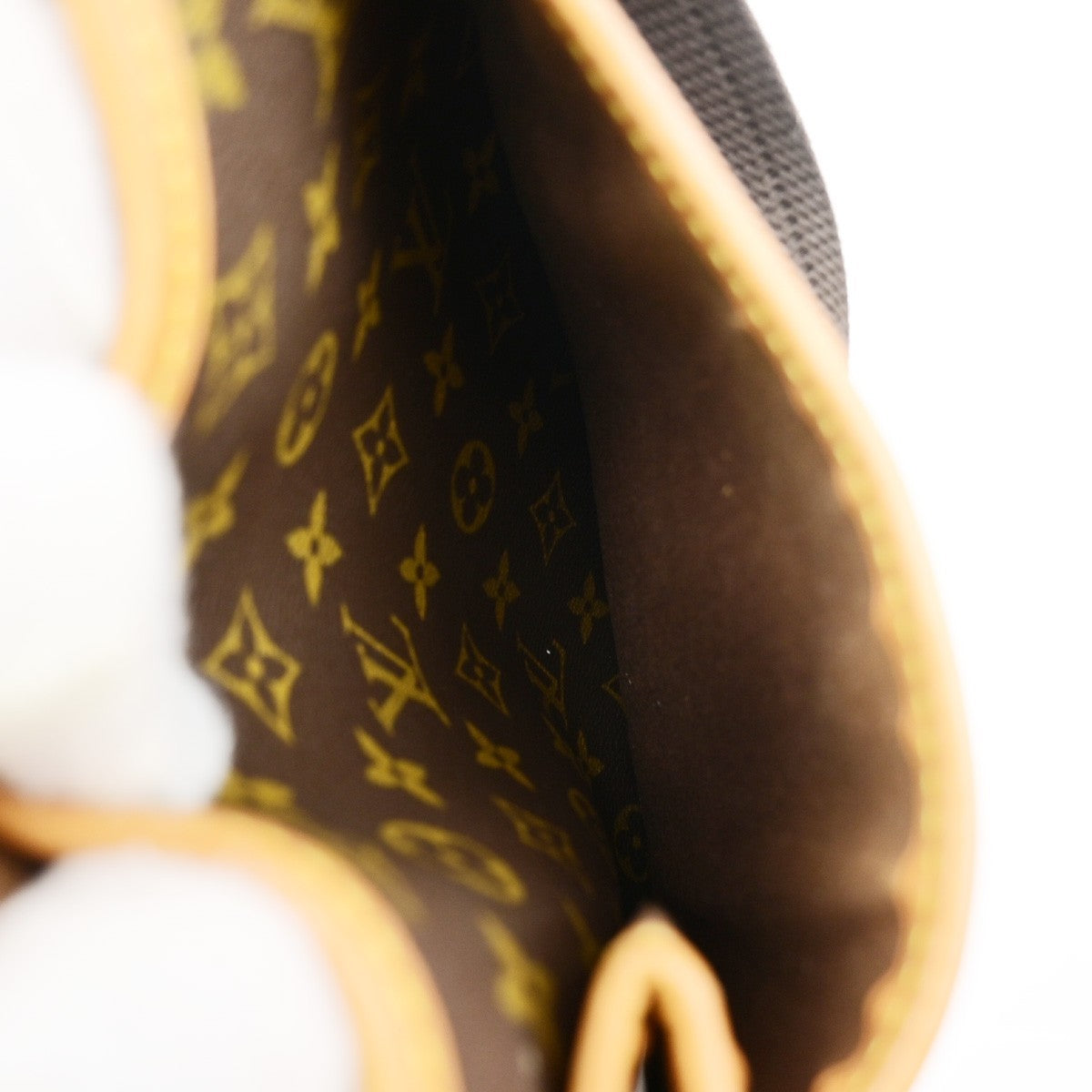 LOUIS VUITTON Gibeciere GM Shoulder Bag Monogram Leather Brown M42249 76YJ224