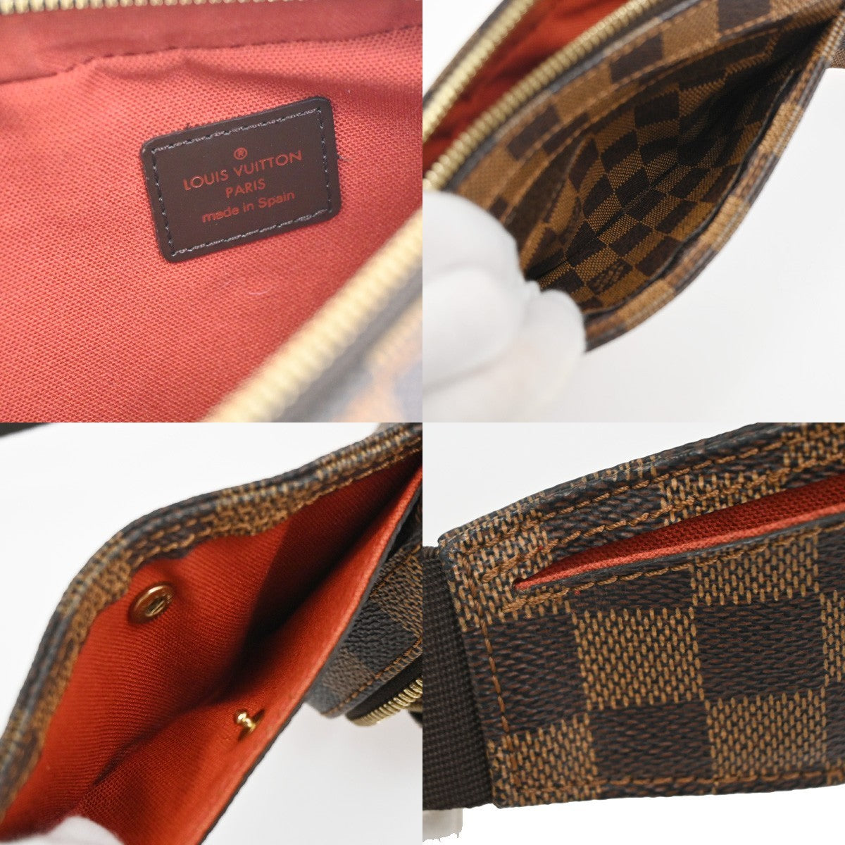 LOUIS VUITTON Geronimos Bum Body Bag Damier Leather Brown Spain N51994 77YH914