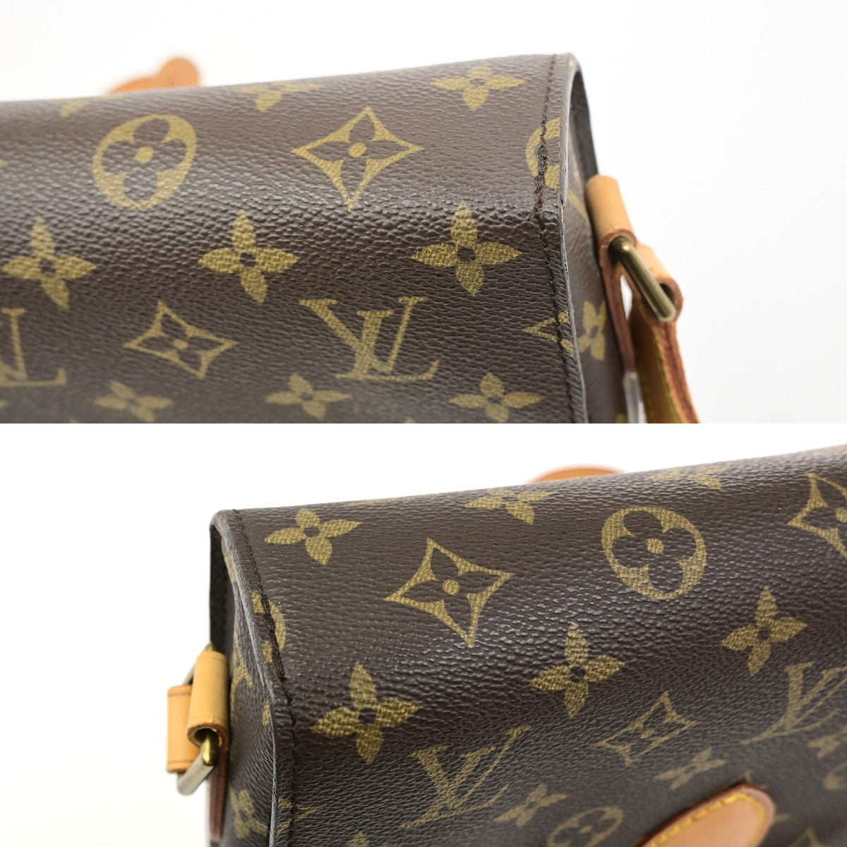 LOUIS VUITTON Saint Cloud GM Shoulder Bag Monogram Leather Brown M51242 39YJ254