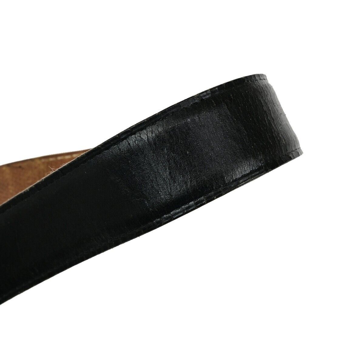 HERMES H Logo Constance Reversible Buckle Belt Leather #90 Black Brown 36YG749