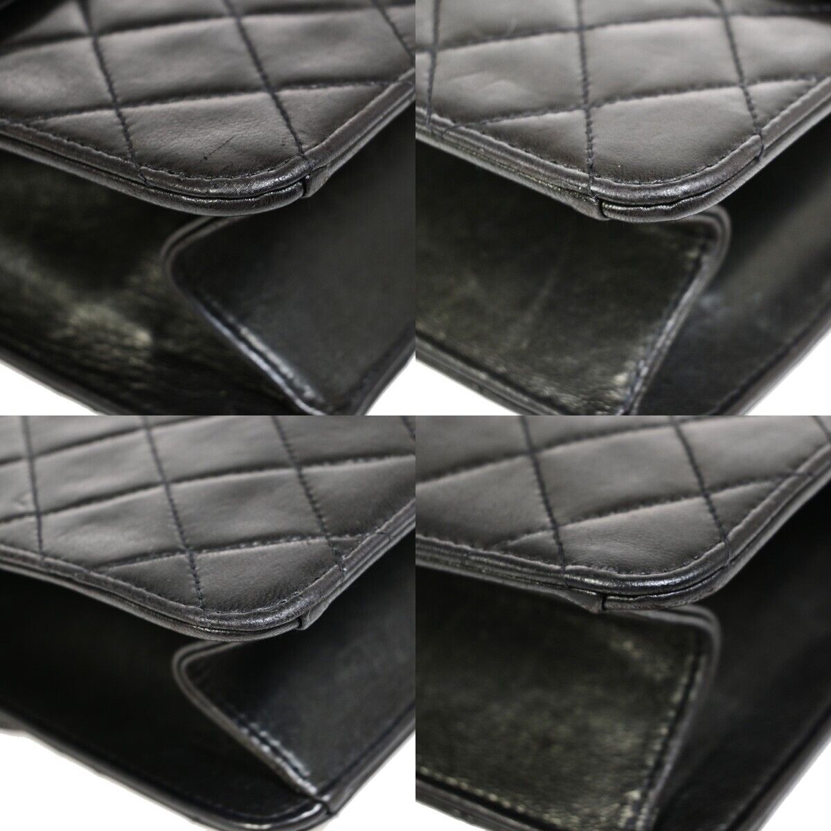 CHANEL CC Matelasse Chain Shoulder Bag Leather Black GHW Vintage 386RJ836