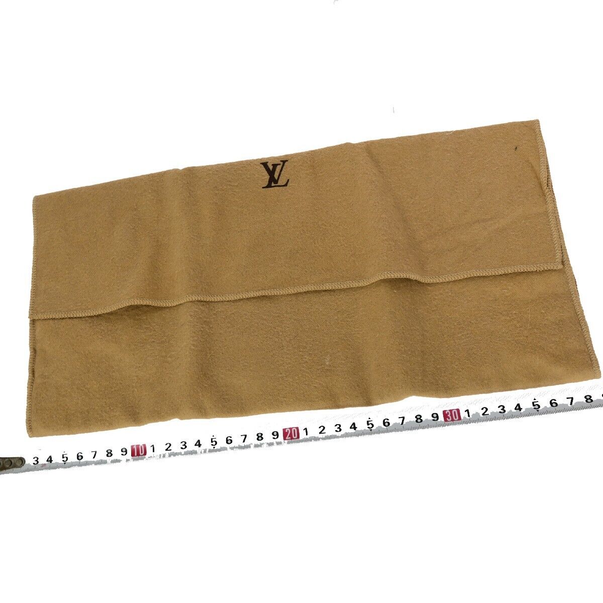 LOUIS VUITTON Logo 10 Set Dust Bag Drawstring Canvas Cotton Beige Brown 09FA766