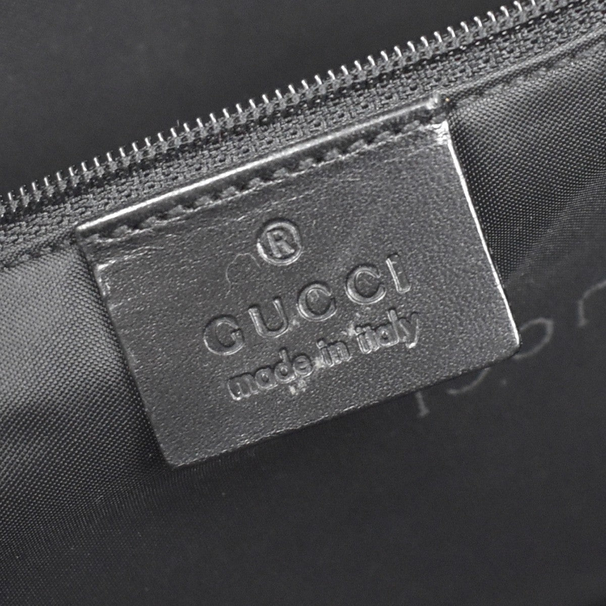 GUCCI Logo Jackie GG Pattern Shoulder Hand Bag Canvas Leather Black SHW 62KB314