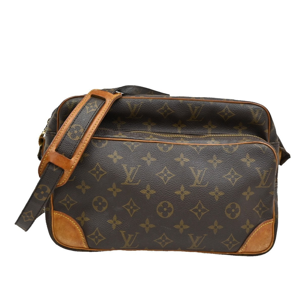 LOUIS VUITTON Nile Crossbody Shoulder Bag Monogram Leather Brown M45244 39TA269