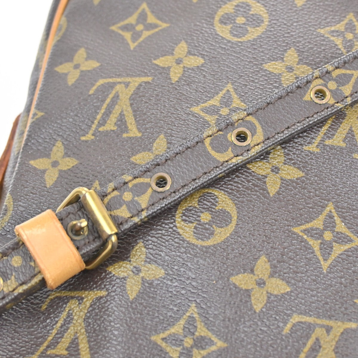 LOUIS VUITTON Danube Shoulder Bag Monogram Leather Brown France M45266 80EE553