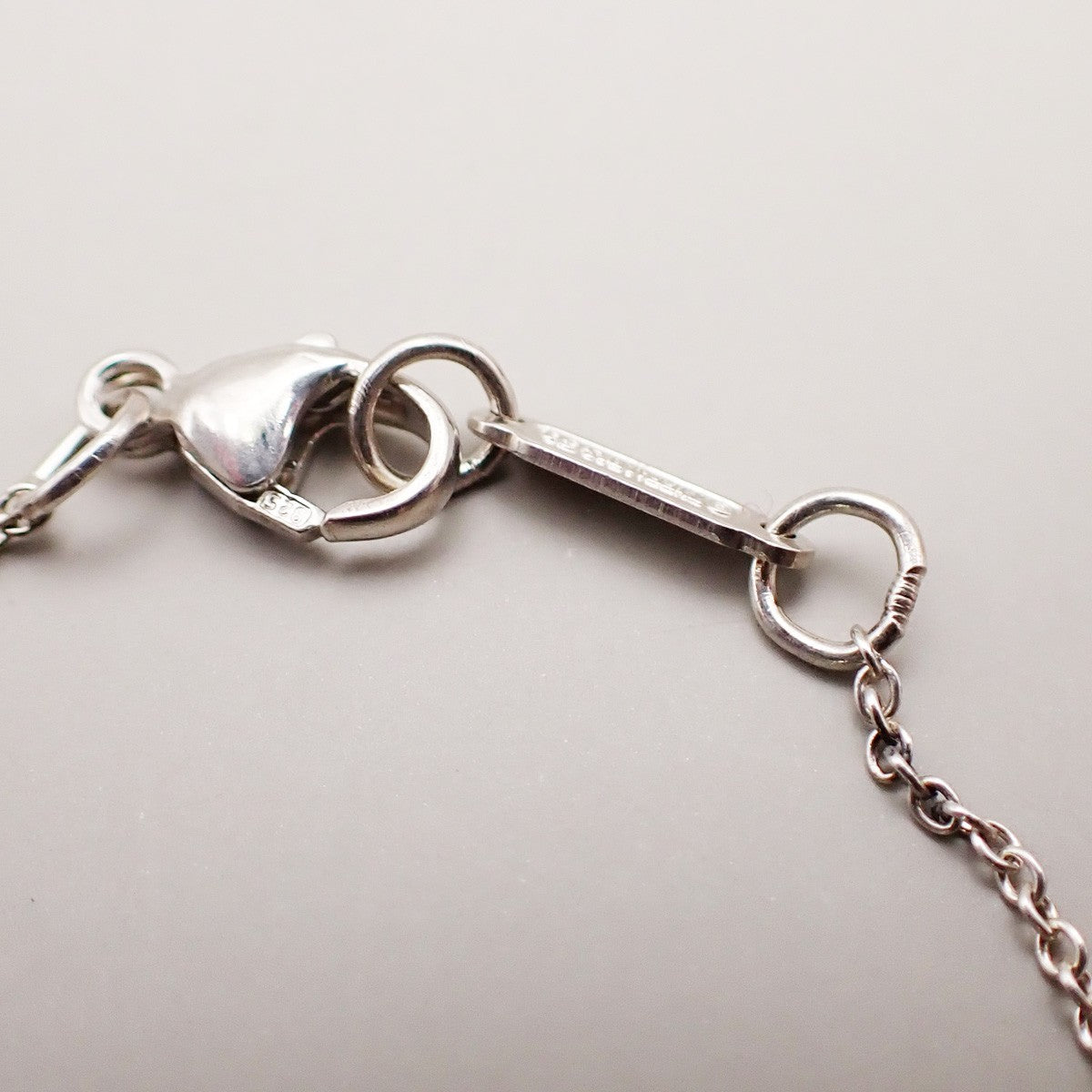 TIFFANY & CO. Logo Open Heart 16mm Chain Necklace Silver AG925 05CA057