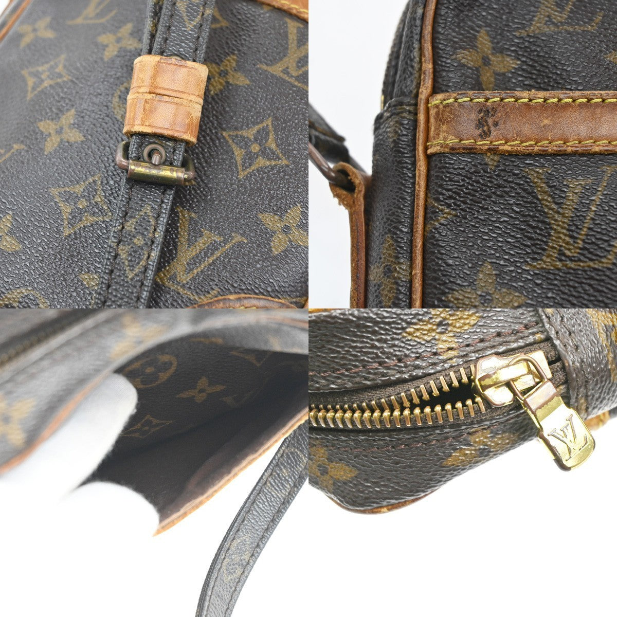 LOUIS VUITTON Danube Shoulder Bag Monogram Leather Brown France M45266 67CA600