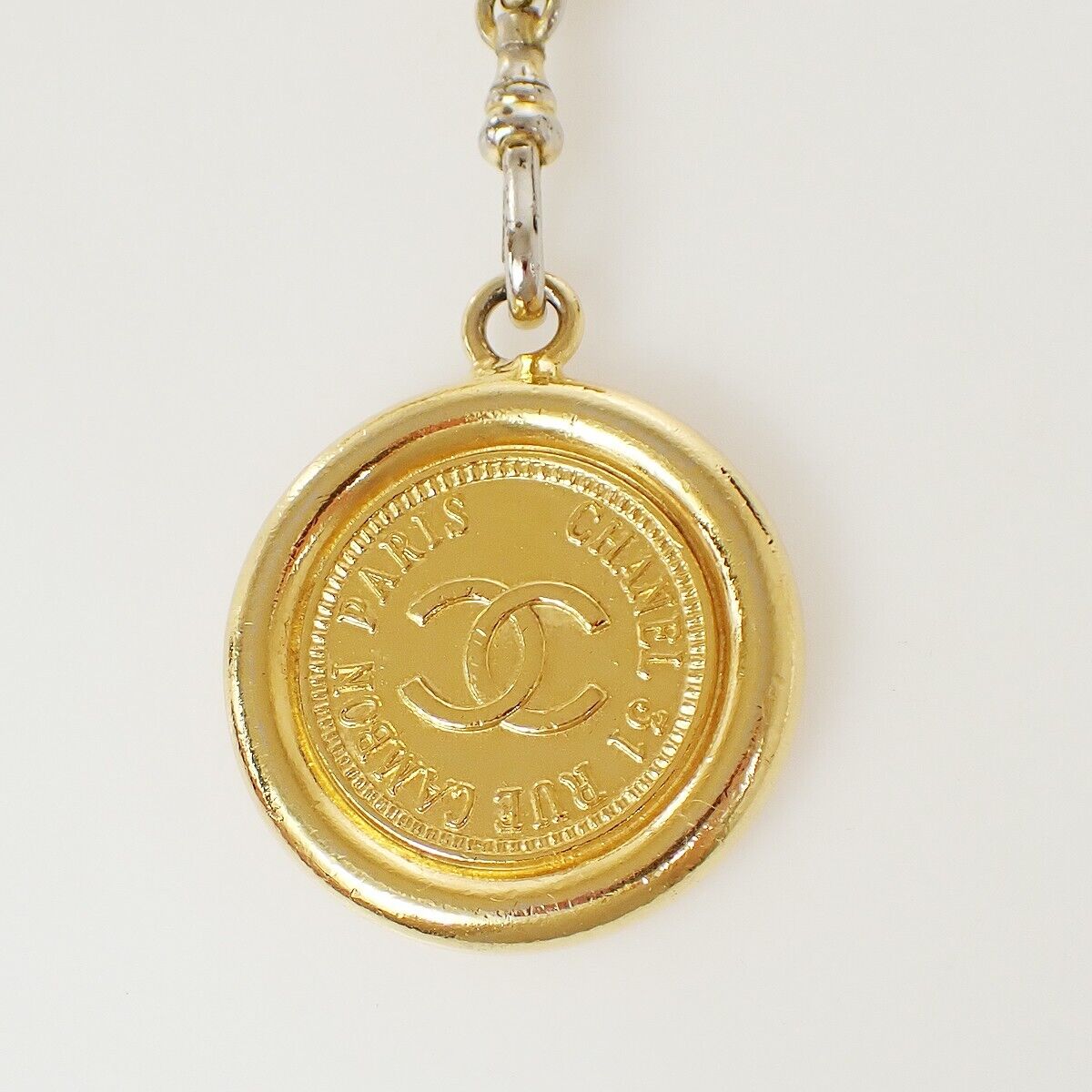 CHANEL CC Logo Medallion Charm Chain Belt Gold GHW Accessory 95RK026