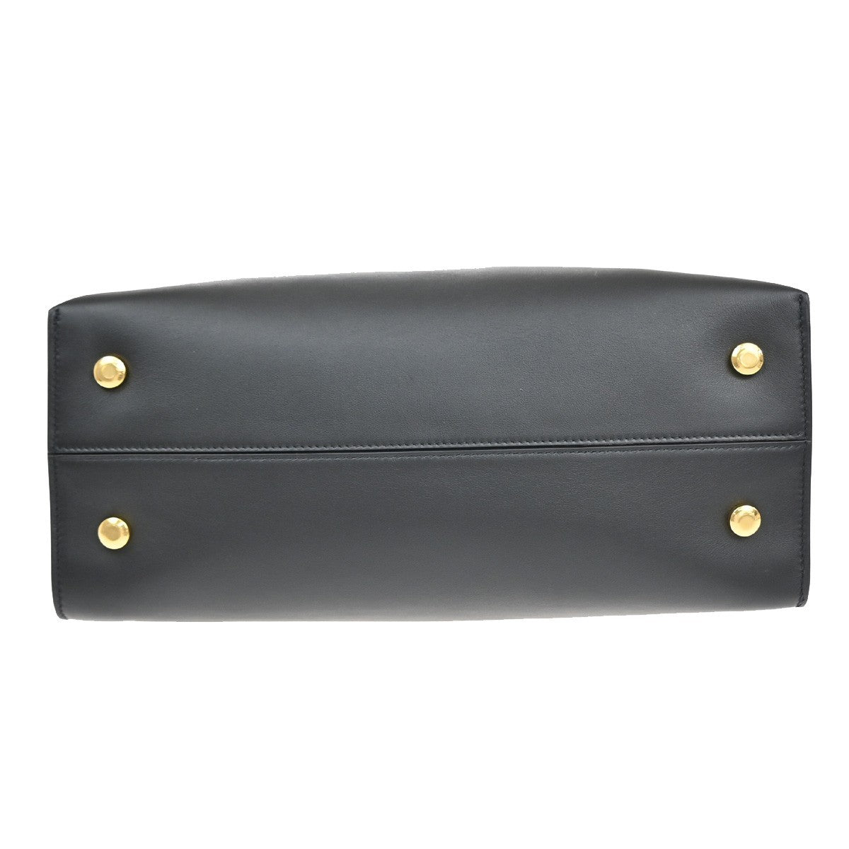 SALVATORE FERRAGAMO 2Way Gancini Shoulder Hand Bag Leather Black Gold 79RF484