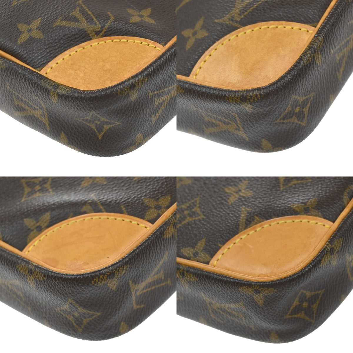 LOUIS VUITTON Danube Shoulder Bag Monogram Leather Brown France M45266 32EF959
