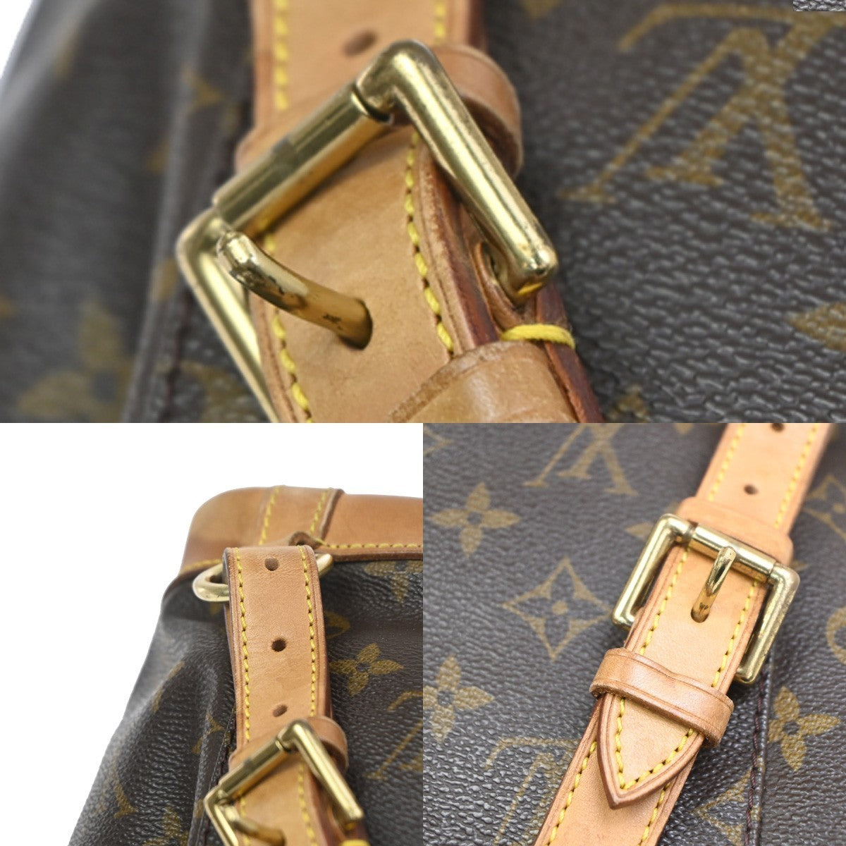 LOUIS VUITTON Montsouris MM Backpack Bag Monogram Leather Brown M51136 18KC526