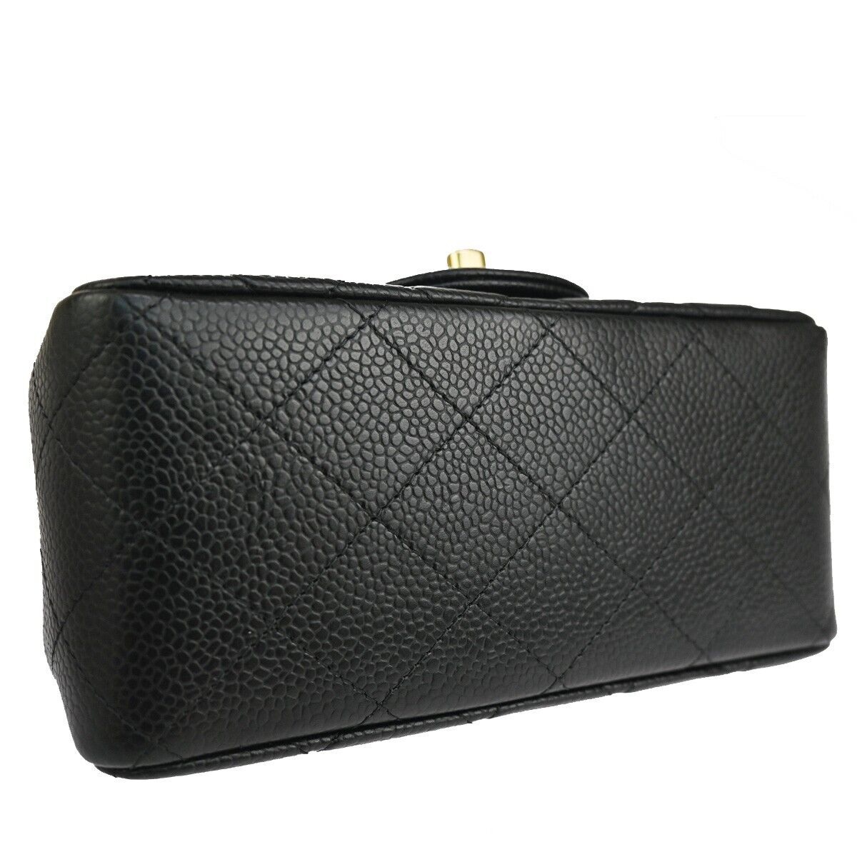 CHANEL CC Mini Matelasse Chain Shoulder Bag Caviar Skin Leather BK GHW 6083LC313