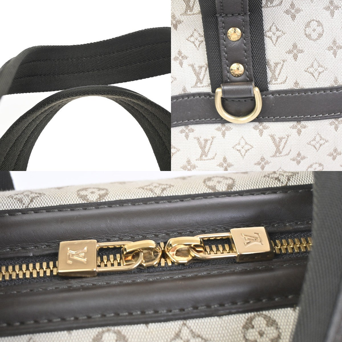 LOUIS VUITTON Josephine GM Hand Bag Monogram Mini Canvas Leather M92310 35ZA355
