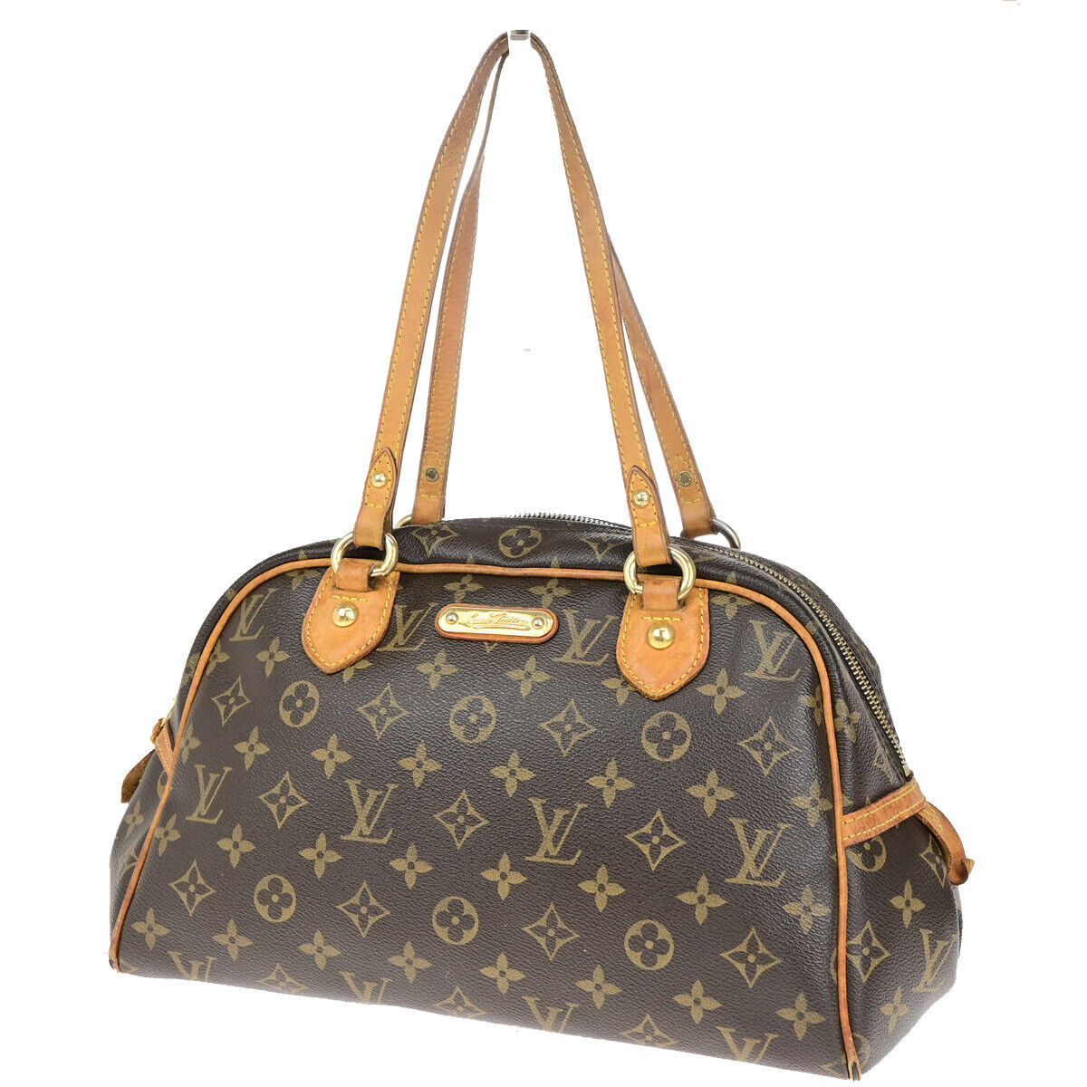 LOUIS VUITTON Montorgueil PM Shoulder Bag Monogram Leather Brown M95565 85SJ491