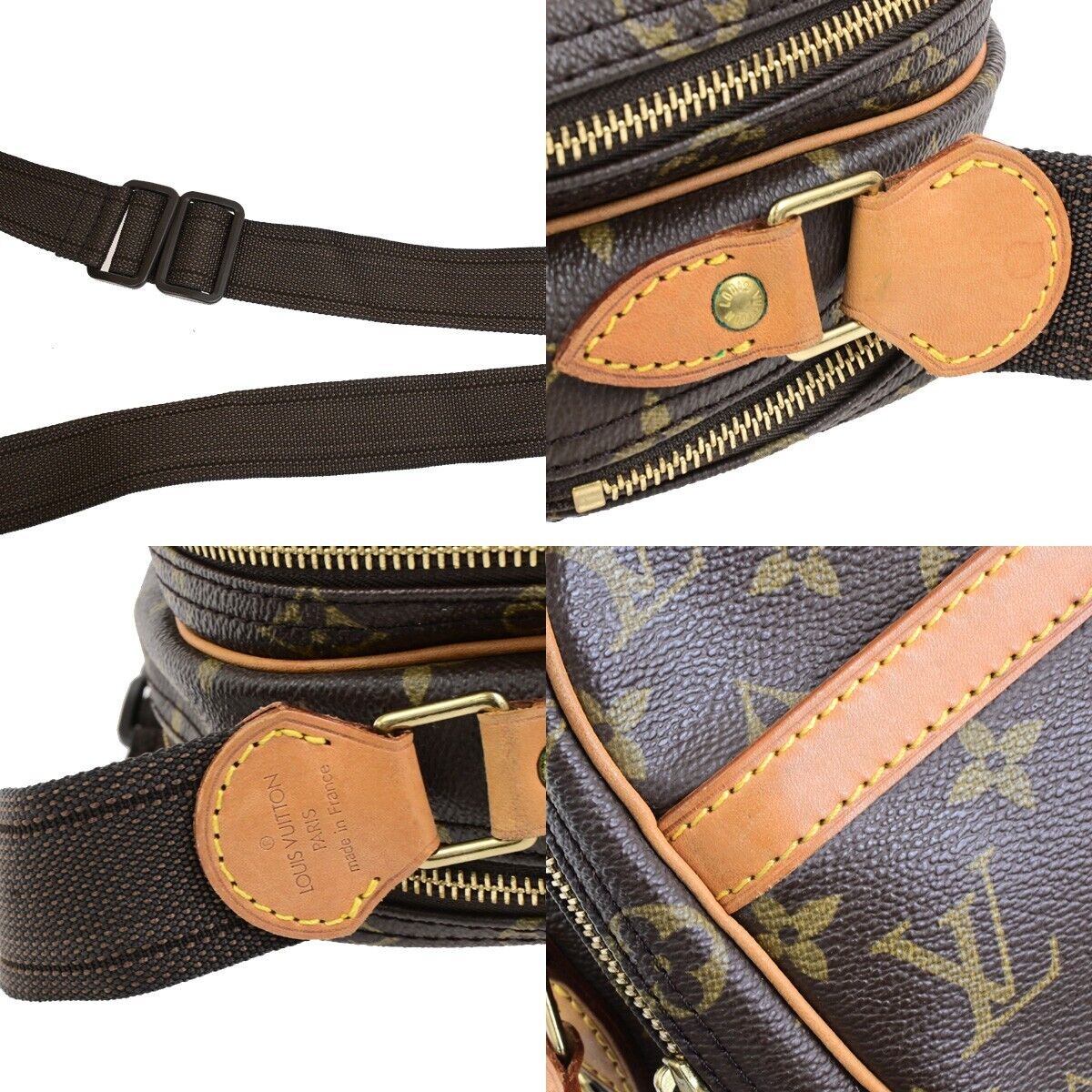 LOUIS VUITTON Reporter PM Crossbody Shoulder Bag Monogram Leather M45254 84FB402