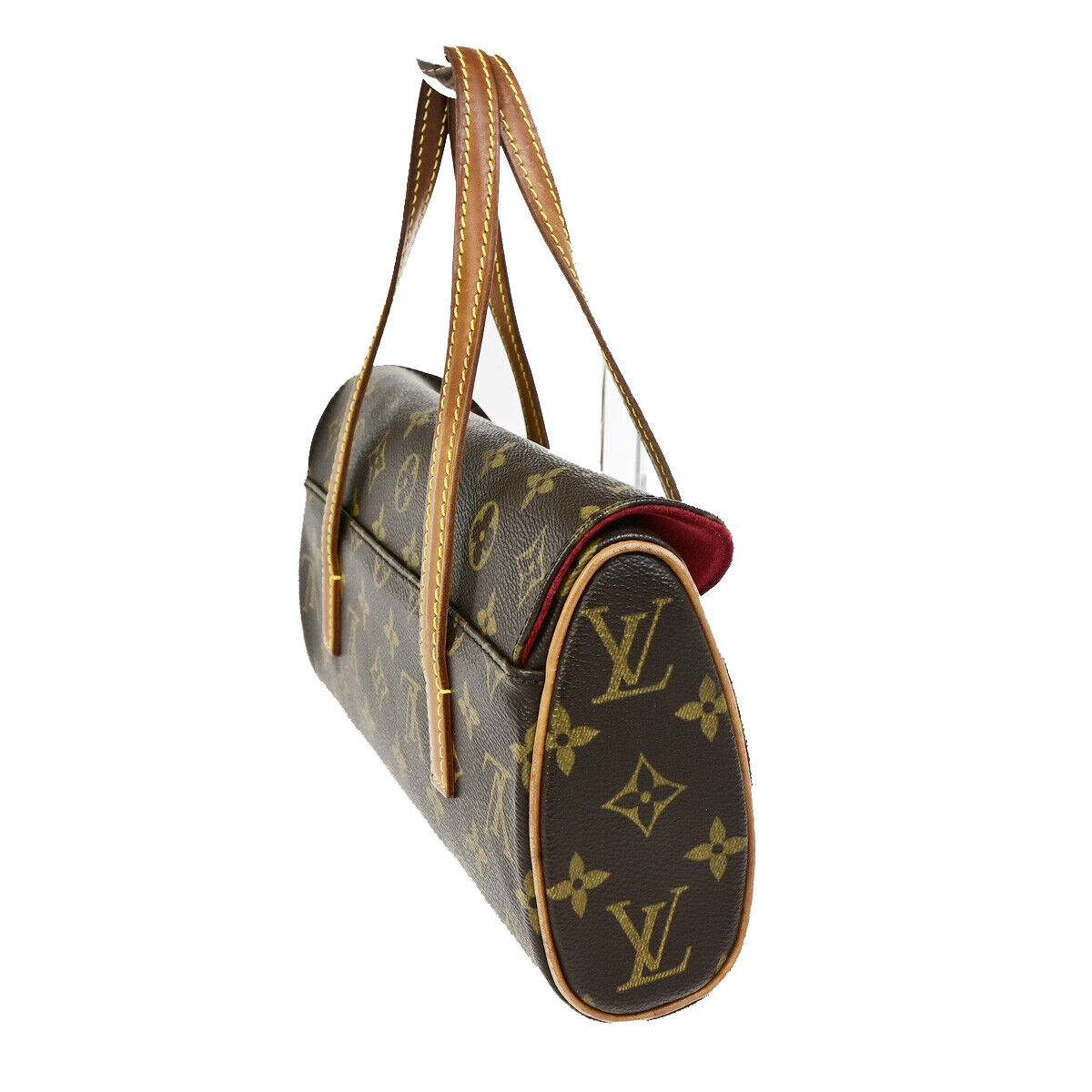 LOUIS VUITTON Sonatine Hand Bag Monogram Leather Brown France M51902 76SJ506