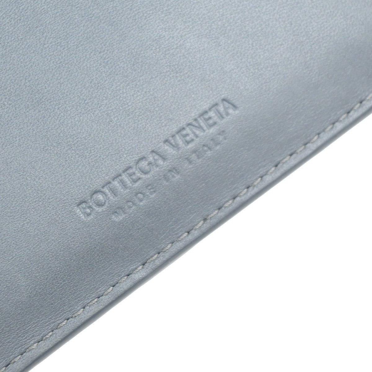 BOTTEGA VENETA Logo Intrecciato Card Coin Case Wallet Leather Gray SHW 61KP338