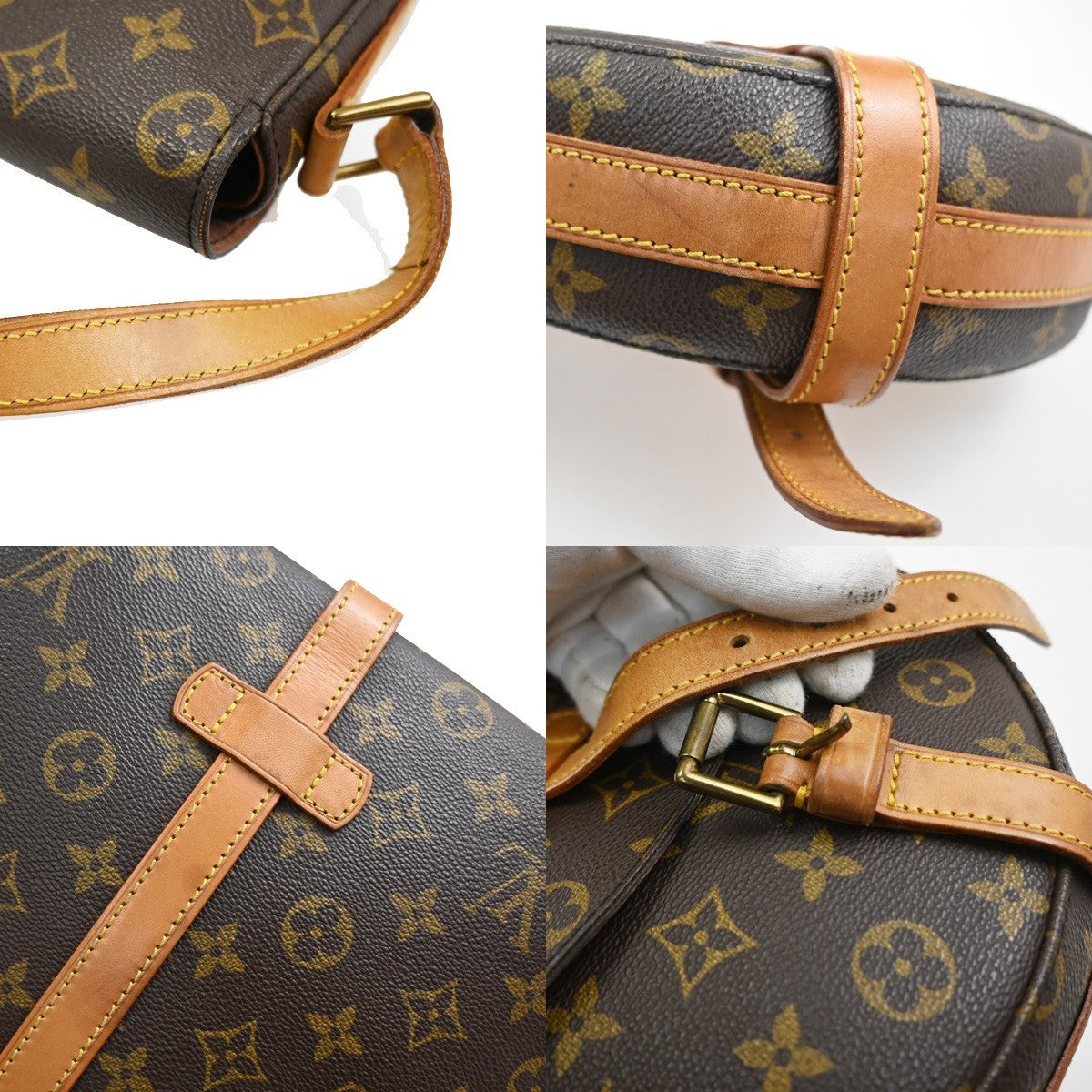 LOUIS VUITTON Chantilly GM Shoulder Bag Monogram Leather Brown M51232 81SA046