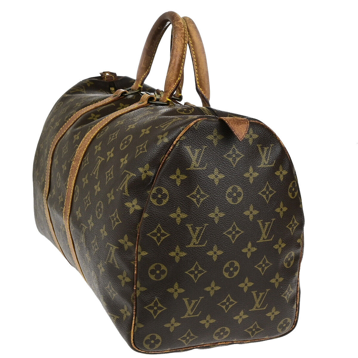 LOUIS VUITTON Keepall 45 Travel Hand Bag Monogram Leather Brown M41428 63YG721