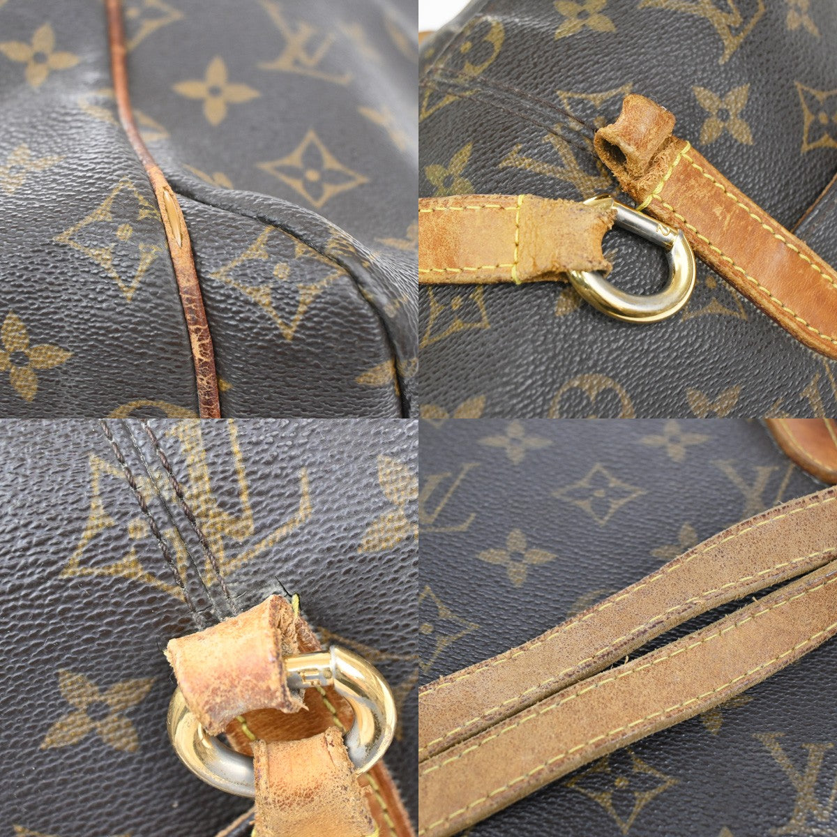LOUIS VUITTON Logo Totally MM Shoulder Bag Monogram Leather Brown M56689 67YH190