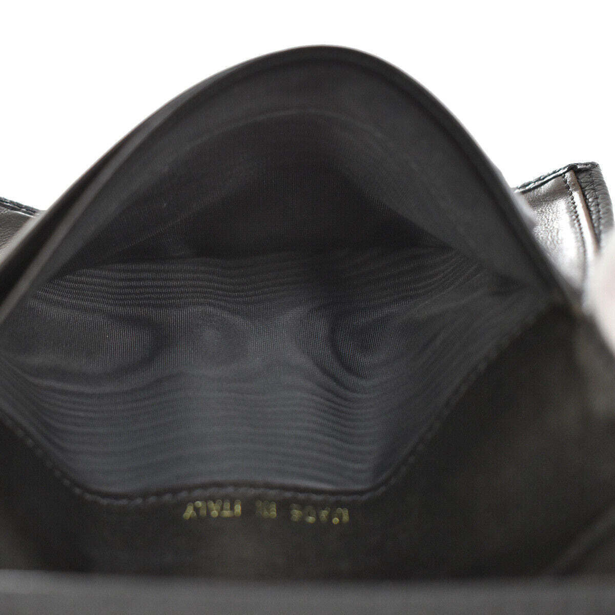 CHANEL CC Logo Trifold Wallet Purse Caviar Skin Leather Black Italy 30YB628