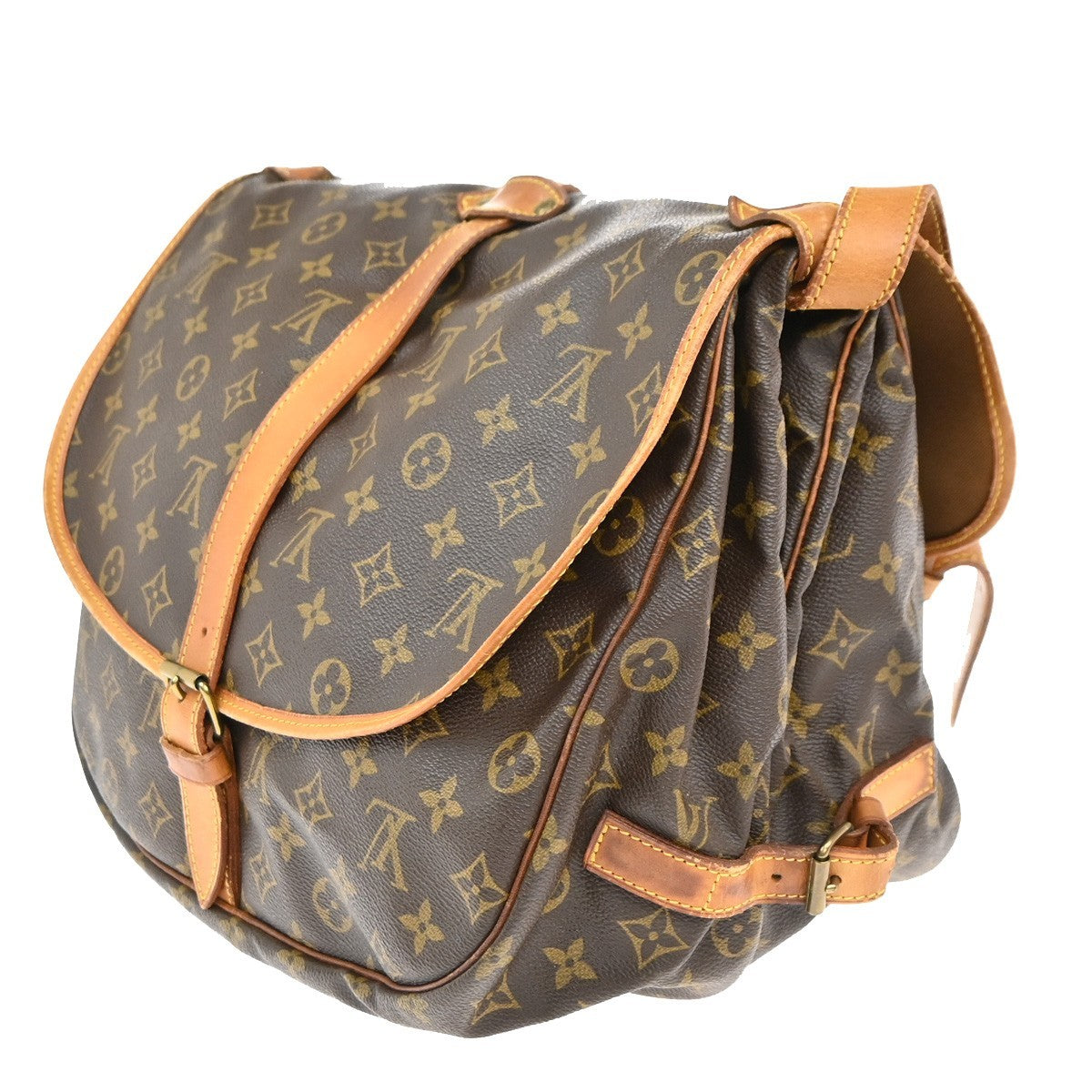 LOUIS VUITTON Saumur 35 Shoulder Bag Monogram Leather BN France M42254 87EG370
