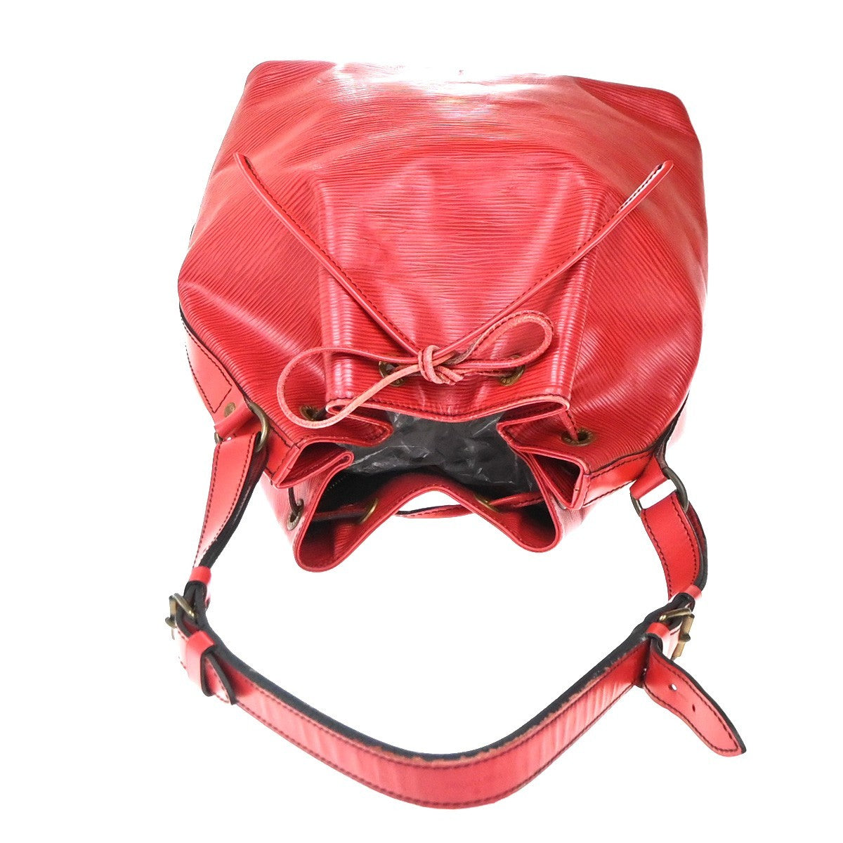 LOUIS VUITTON Petit Noe Drawstring Shoulder Bag Epi Leather Red M44107 37KC770
