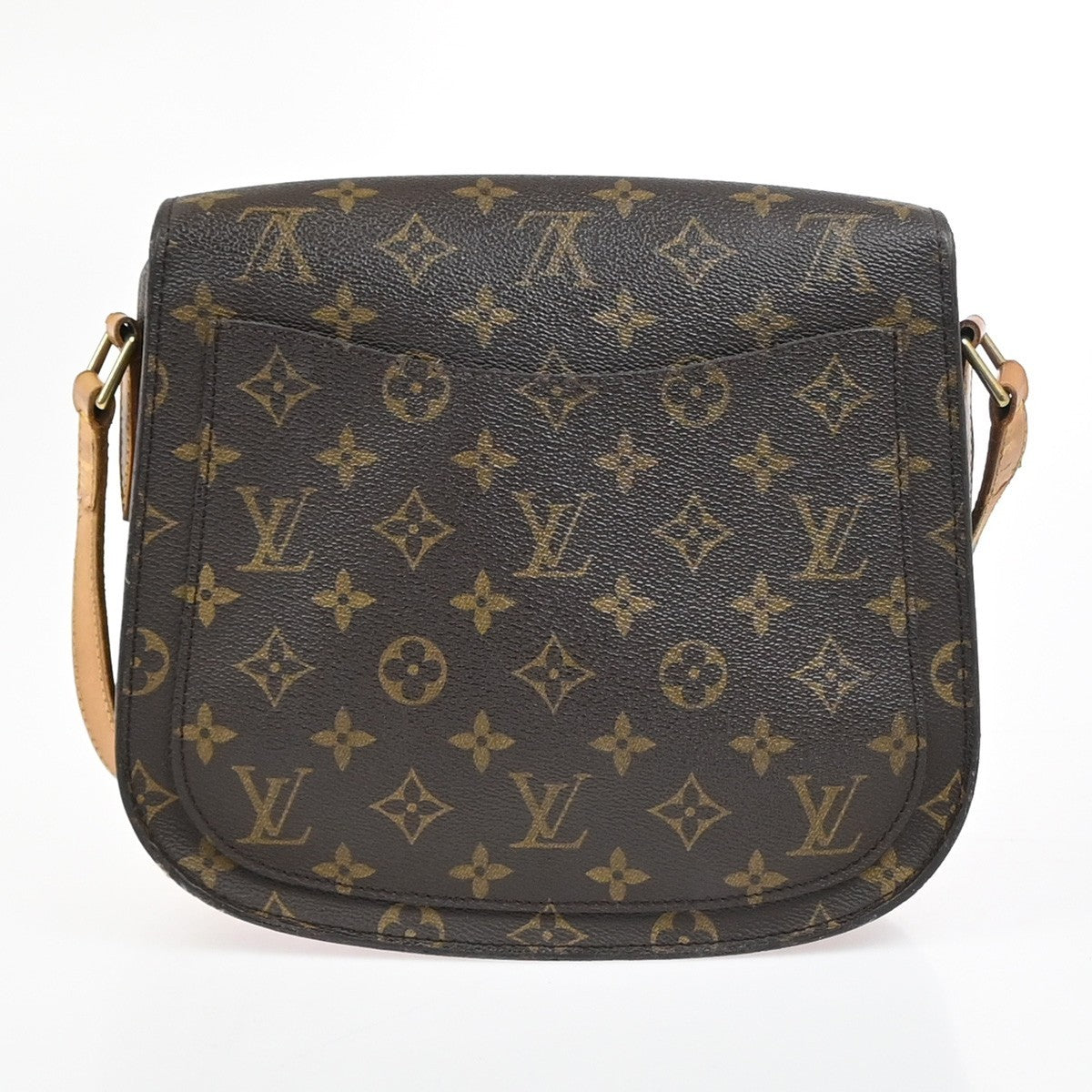 LOUIS VUITTON Saint Cloud GM Shoulder Bag Monogram Leather Brown M51242 34YJ084
