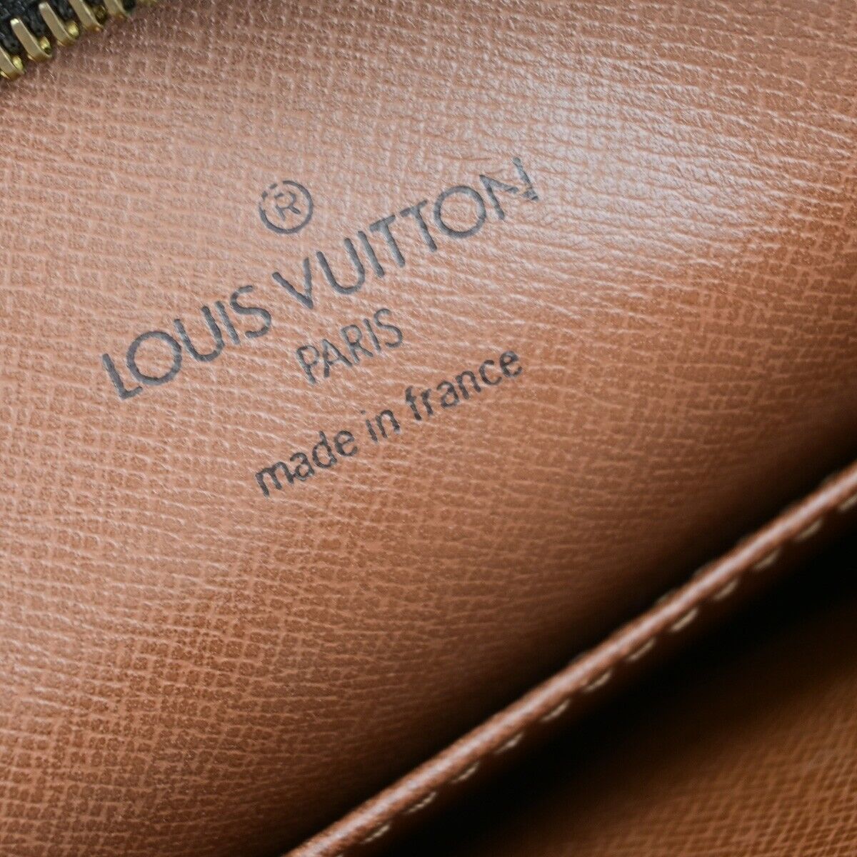 LOUIS VUITTON Logo Danube MM Shoulder Bag Monogram Leather Brown M45264 34ED018