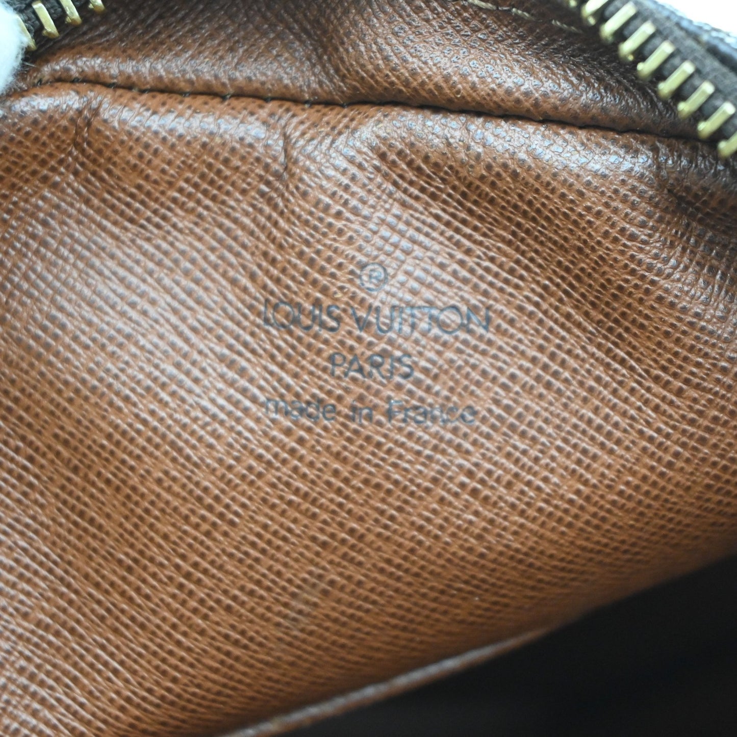 LOUIS VUITTON Danube Shoulder Bag Monogram Leather Brown France M45266 34KD122