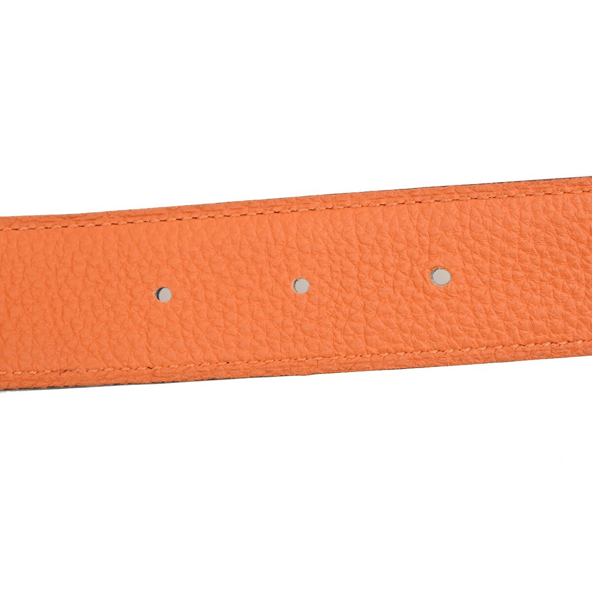 HERMES Constance Reversible Buckle Belt Size 100 Leather Brown Orange 89RF273