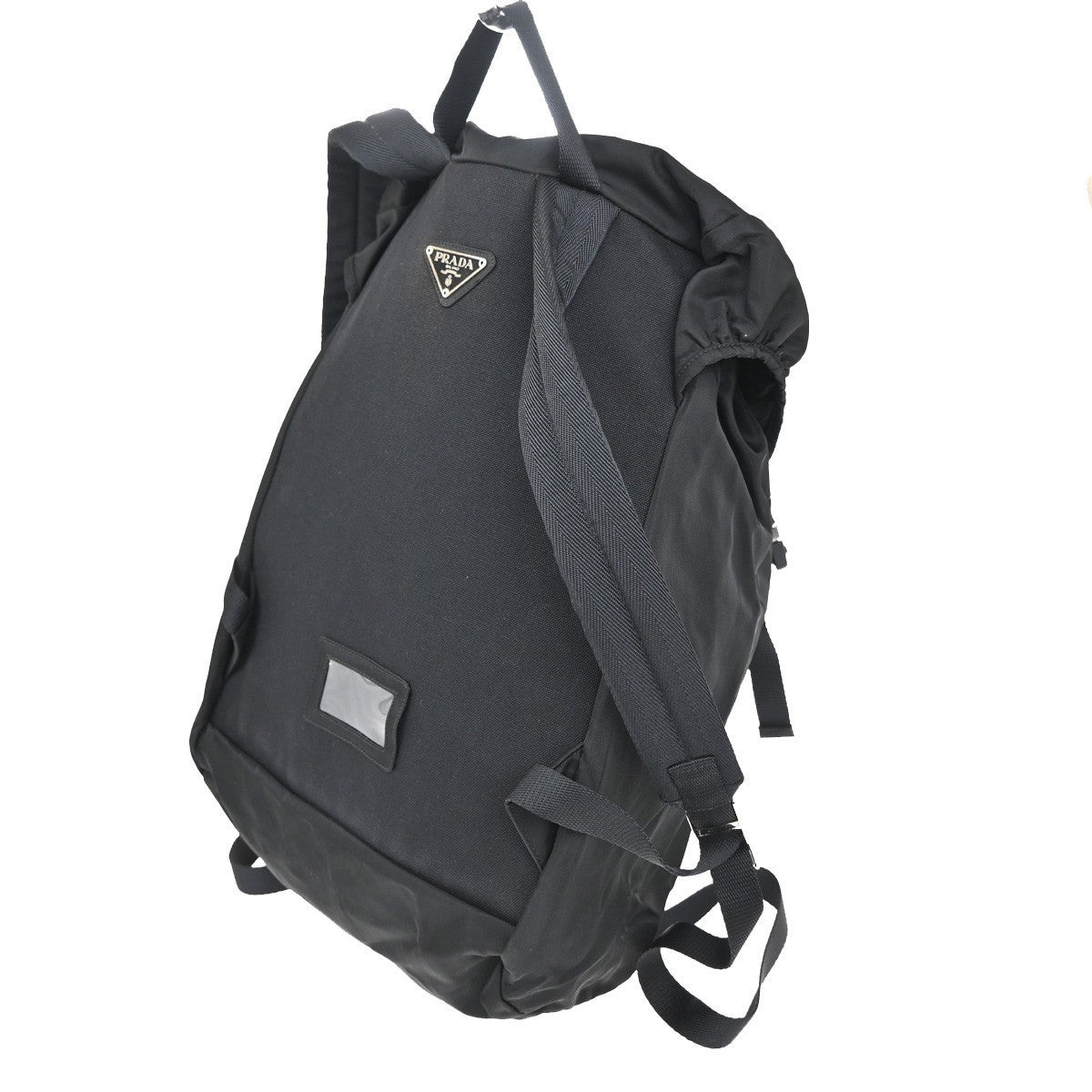 PRADA Tessuto Drawstring Backpack Bag Nylon Leather Black SHW Italy 20KC281