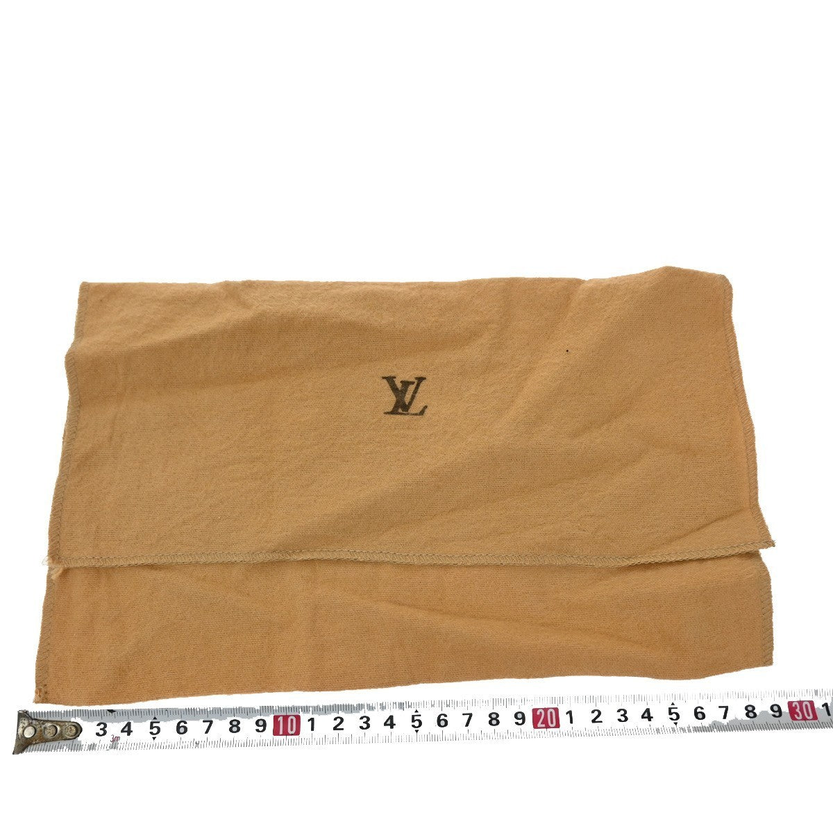 LOUIS VUITTON Logo 10 Set Dust Bag Drawstring Canvas Cotton Beige Brown 09KP114