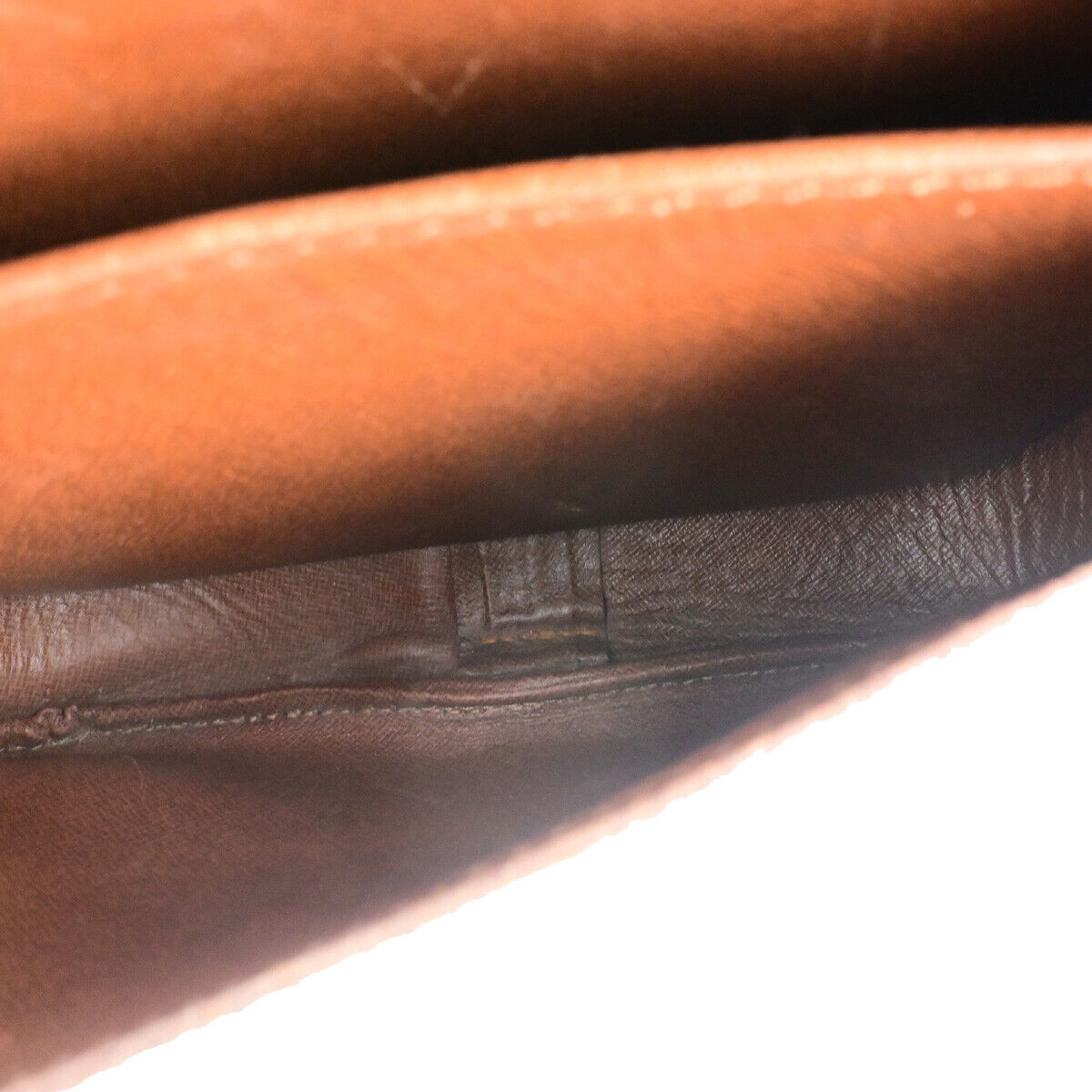 LOUIS VUITTON Cartouchiere MM Shoulder Bag Monogram Leather Brown M51253 32YF045