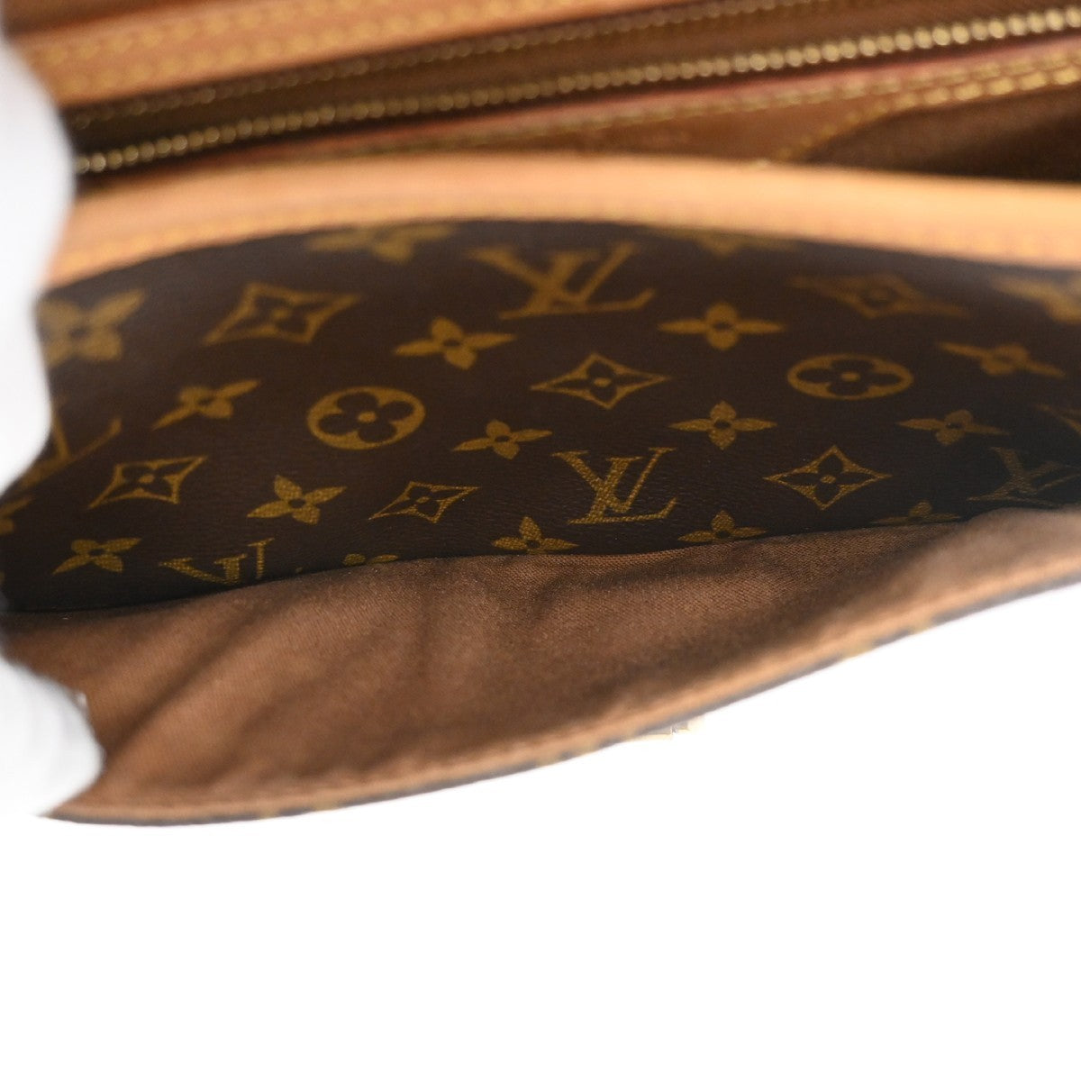 LOUIS VUITTON Sologne Shoulder Bag Monogram Leather Brown France M42250 22YJ164