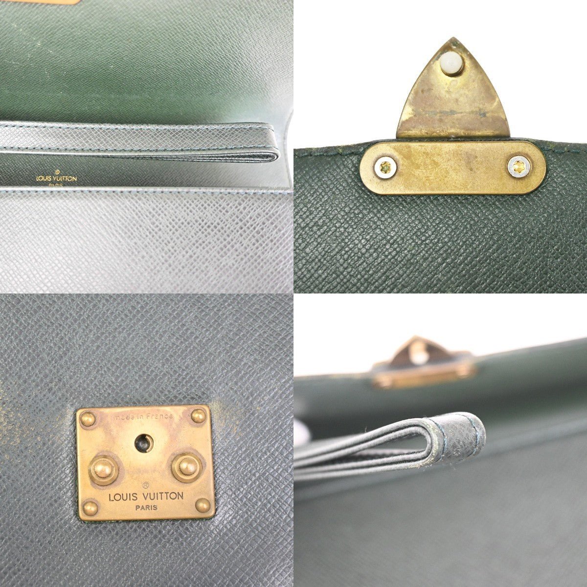LOUIS VUITTON Pochette Kourad Clutch Hand Bag Taiga Leather GN M30194 07KC314