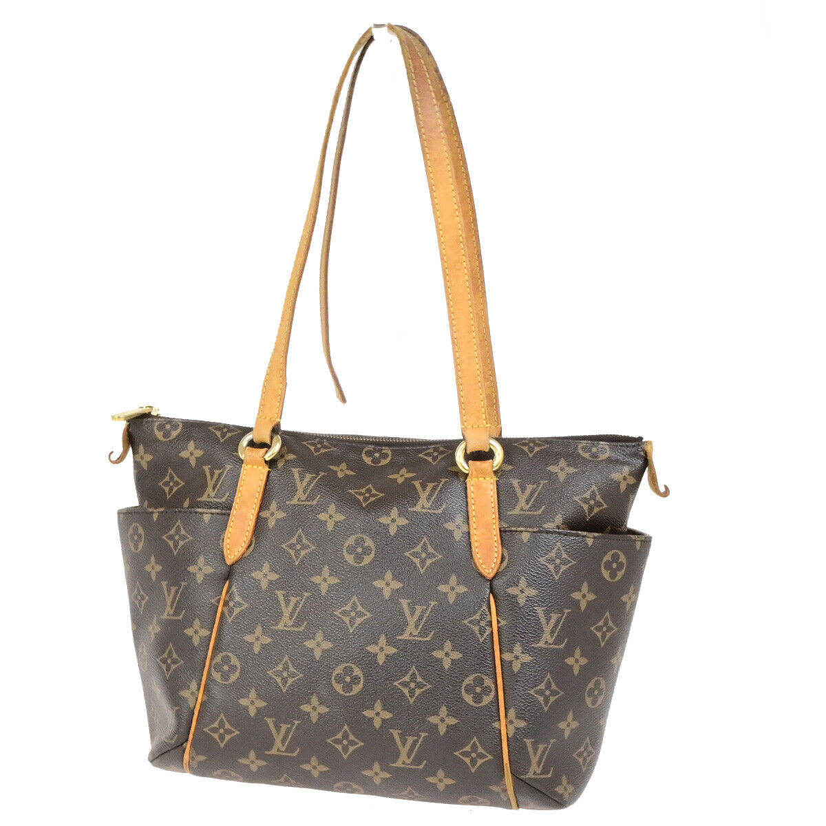 LOUIS VUITTON Logo Totally PM Shoulder Bag Monogram Leather Brown M56688 67YG752