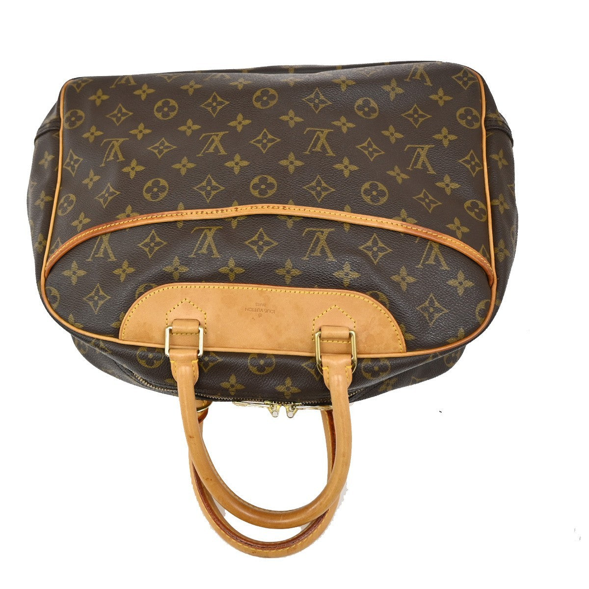 LOUIS VUITTON LV Logo Deauville Hand Bag Monogram Leather Brown M47270 76DA003