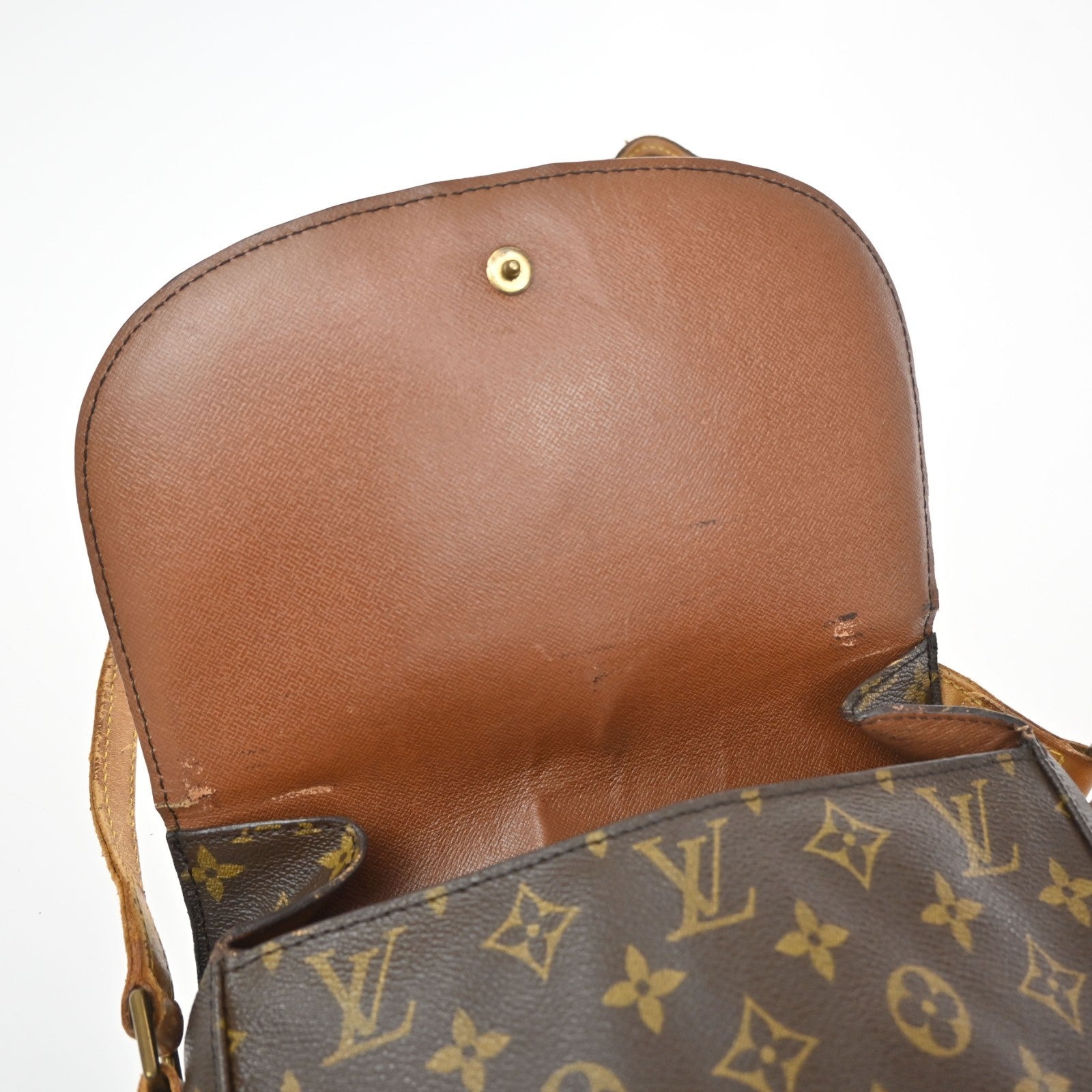 LOUIS VUITTON Saint Cloud GM Shoulder Bag Monogram Leather Brown M51242 80MA658