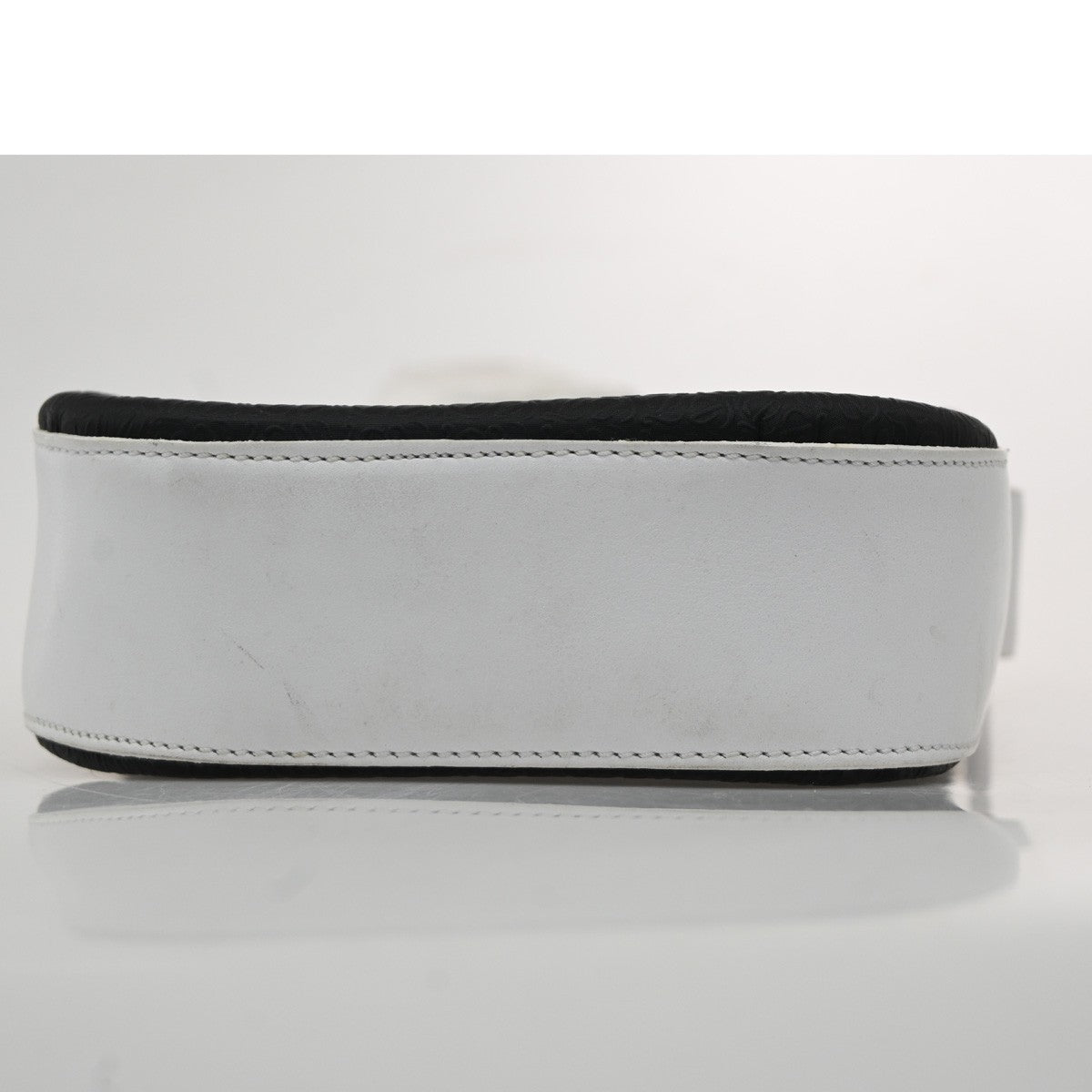 LOEWE Logo Repeat Anagram Mini Shoulder Bag Nylon Leather Black  White 38KB684