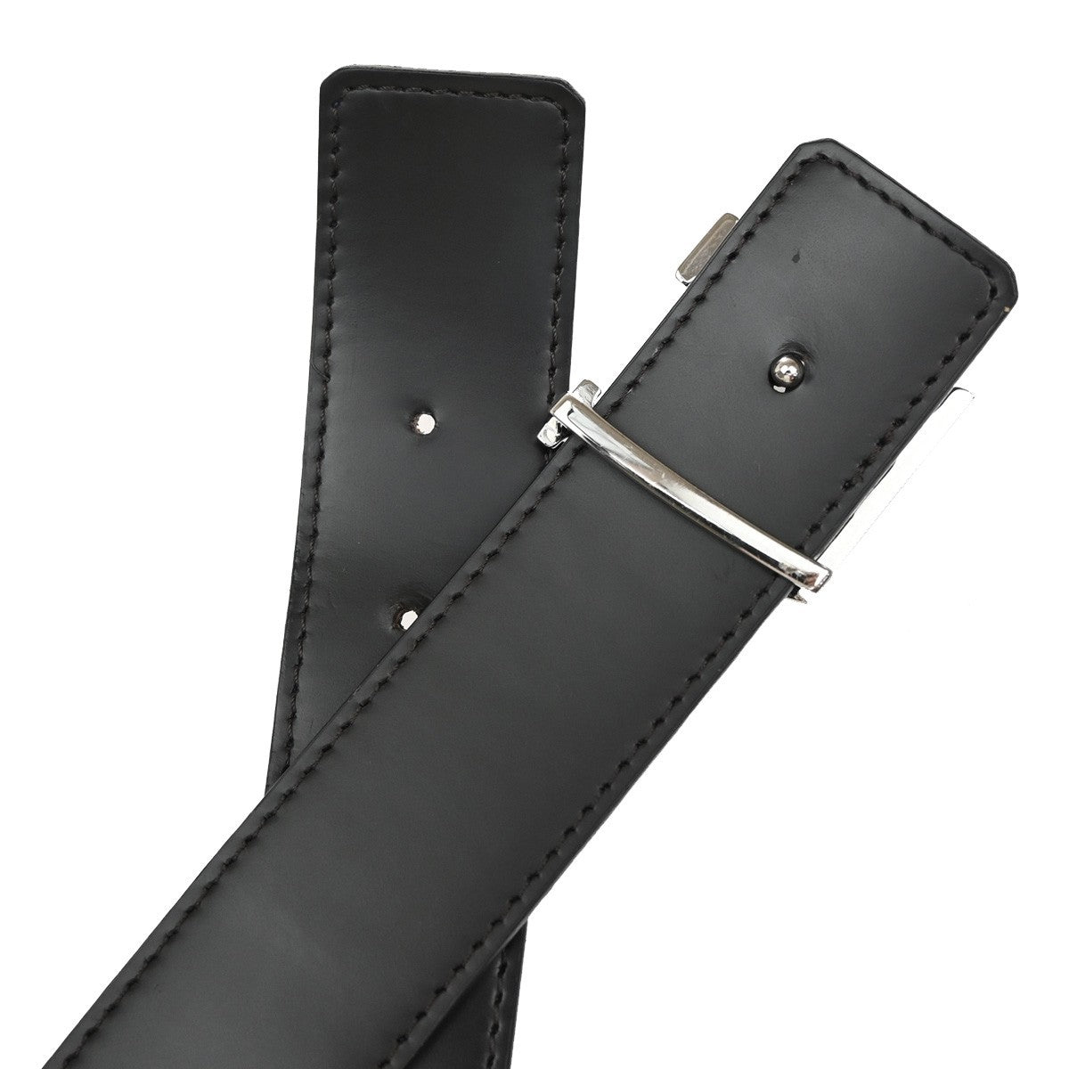 LOUIS VUITTON Logo Ceinture LV Initial Belt Taurillon Leather Blue N1012 31KP197