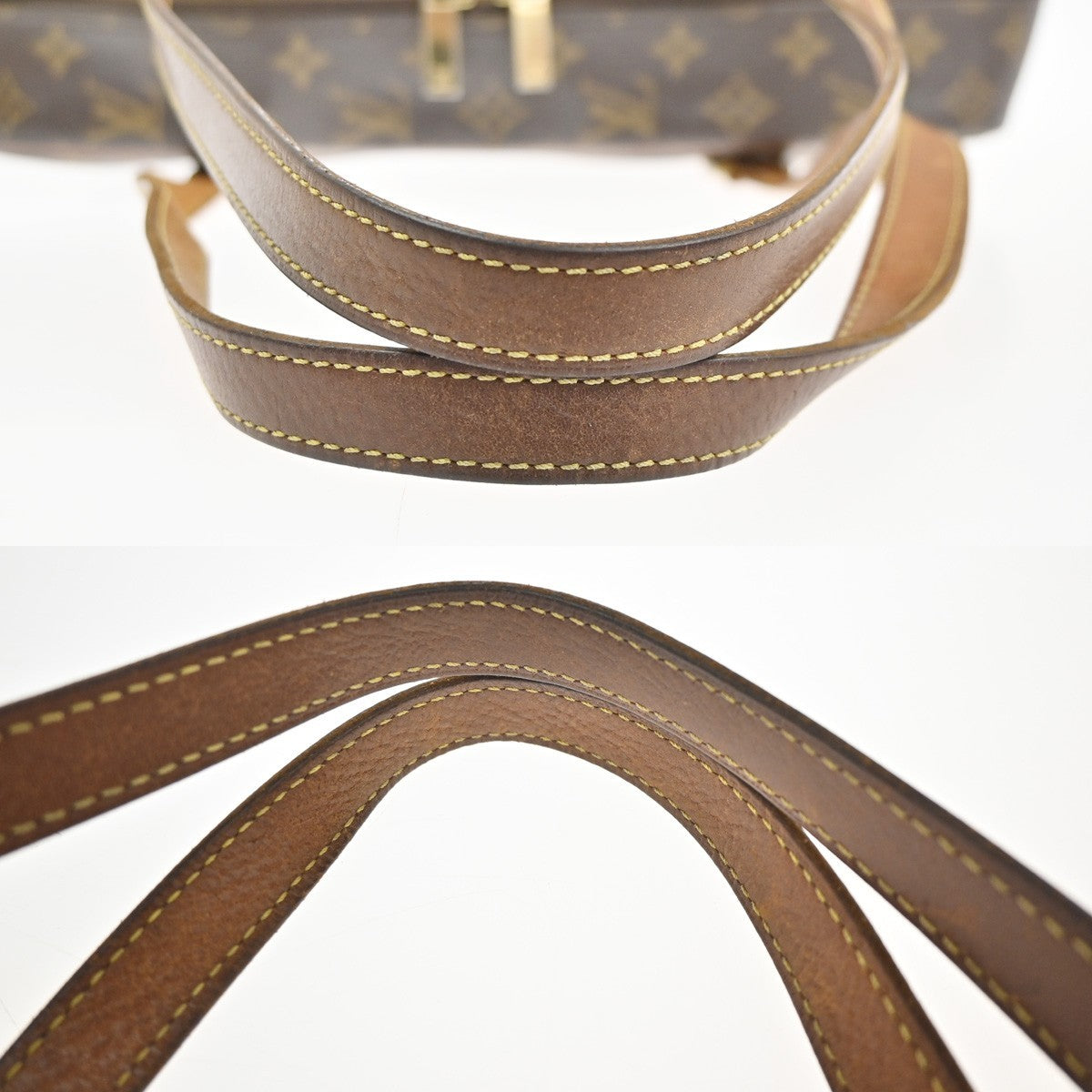 LOUIS VUITTON LV Logo Cite GM Shoulder Bag Monogram Leather Brown M51181 86MA527