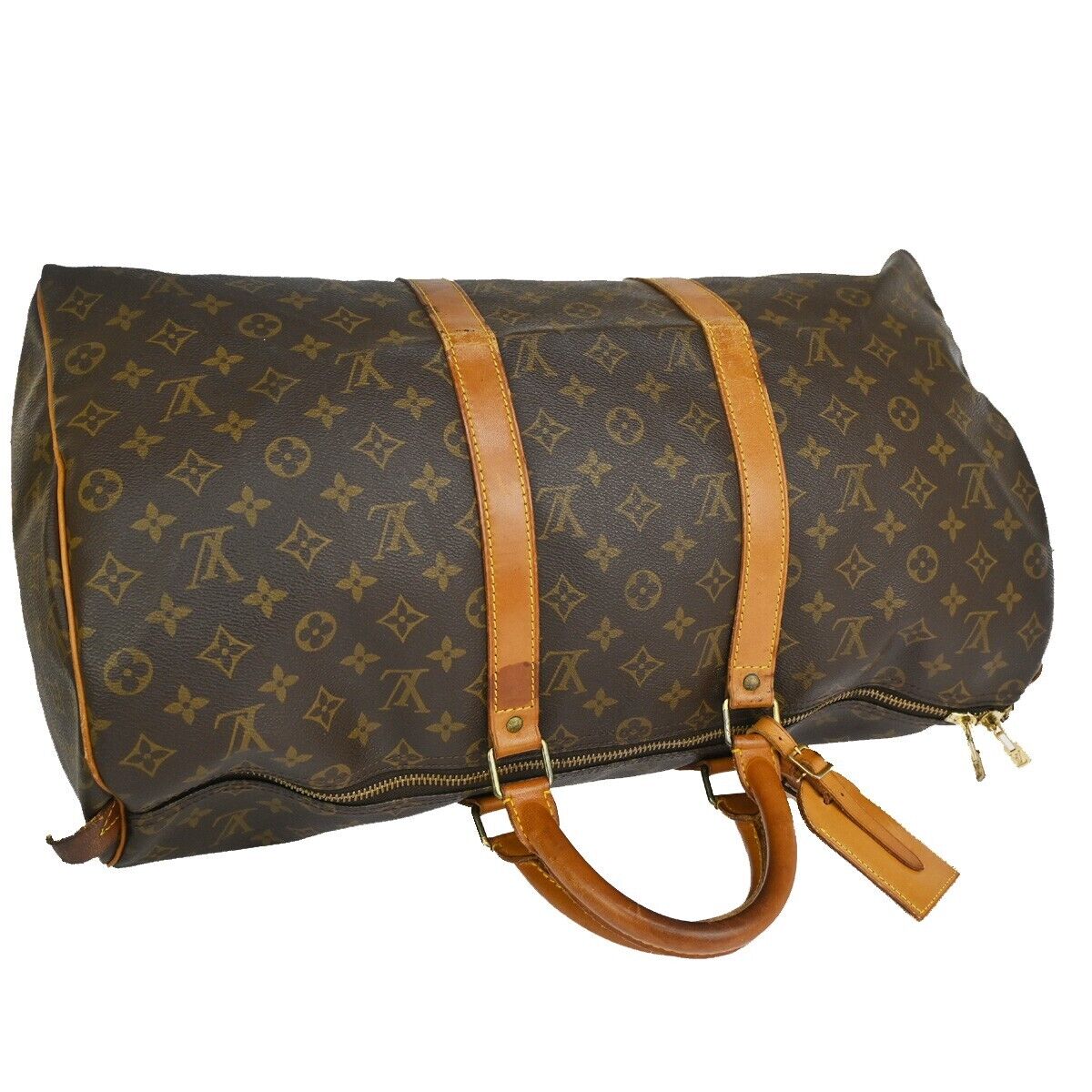 LOUIS VUITTON Keepall 50 Travel Hand Bag Monogram Leather Brown M41426 88YE260