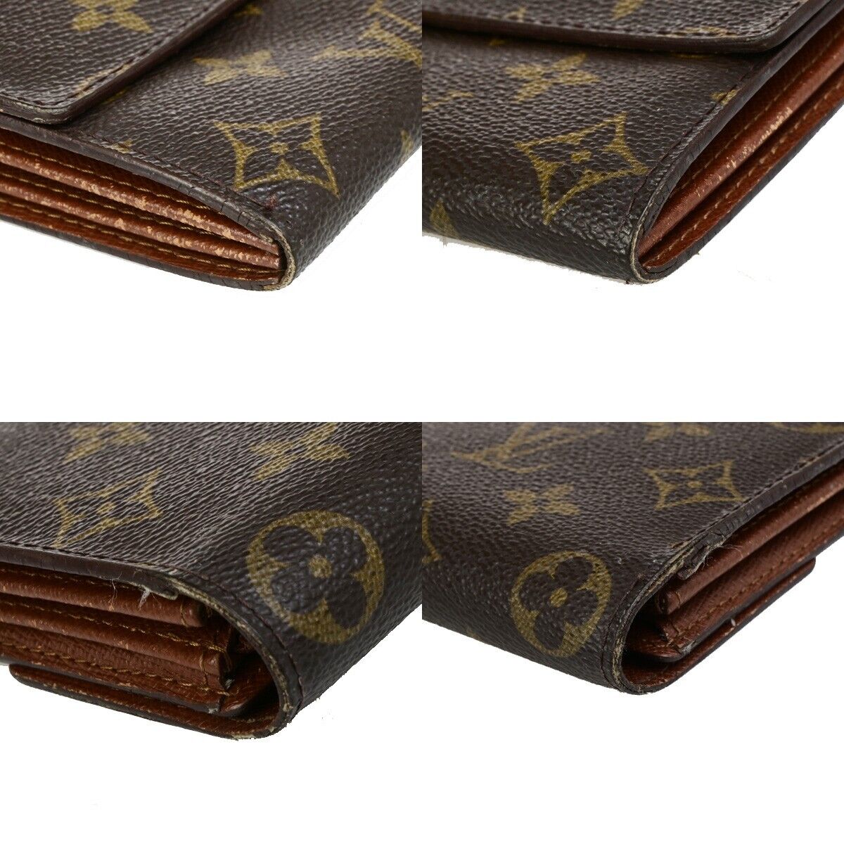 LOUIS VUITTON Porte Monnaie Credit Long Wallet Monogram Leather M61725 05ED162