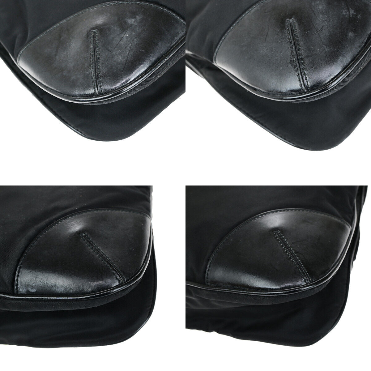 PRADA Logo Tessuto Crossbody Shoulder Bag Nylon Leather Black SHW Italy 67YG497