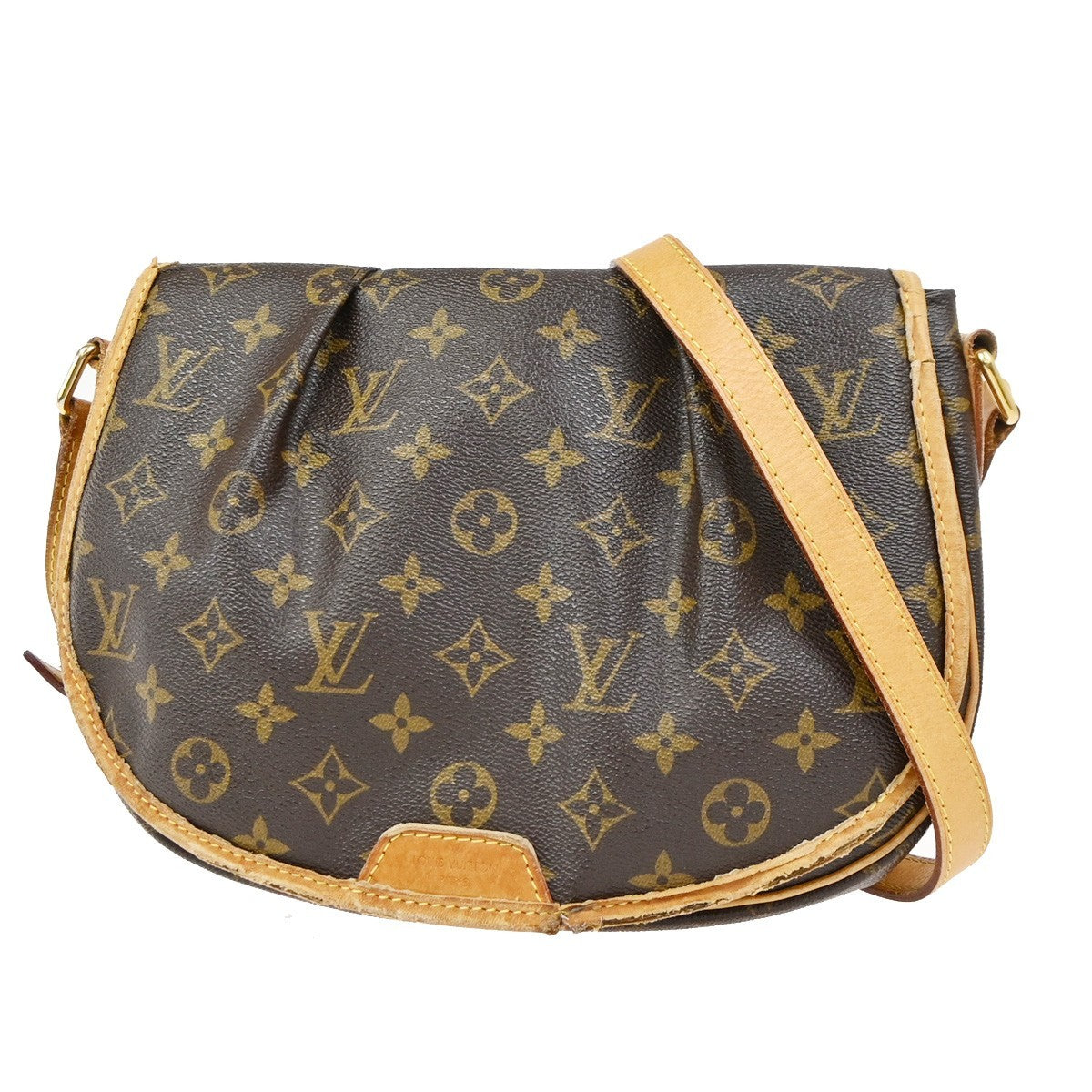 LOUIS VUITTON Menilmontant PM Shoulder Bag Monogram Leather BN M40474 66YJ073