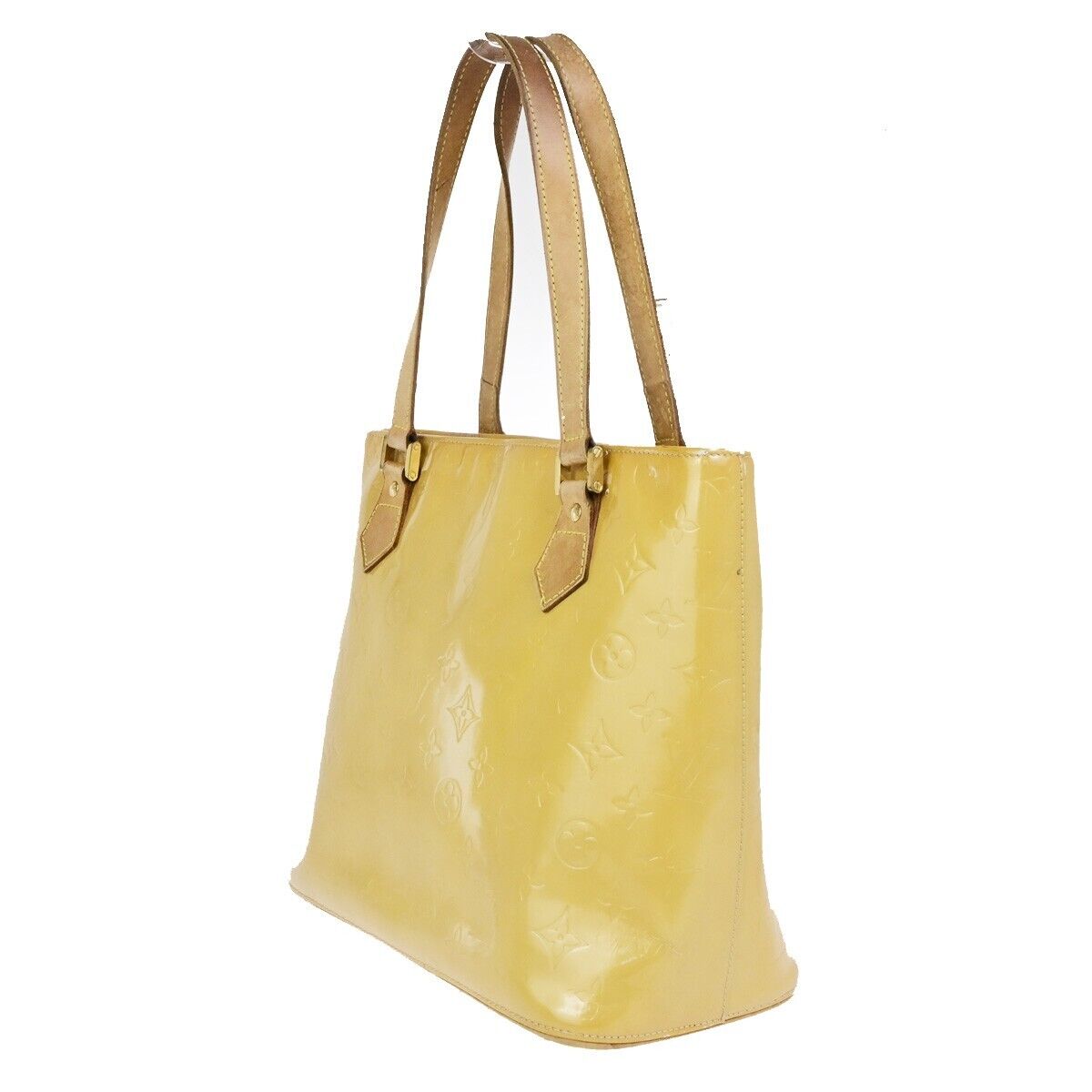 LOUIS VUITTON Houston Shoulder Bag Monogram Vernis Leather Beige M91004 60KA461