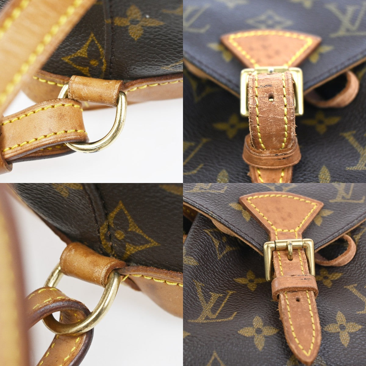 LOUIS VUITTON Mini Montsouris Backpack Bag Monogram Leather Brown M51137 79YJ030