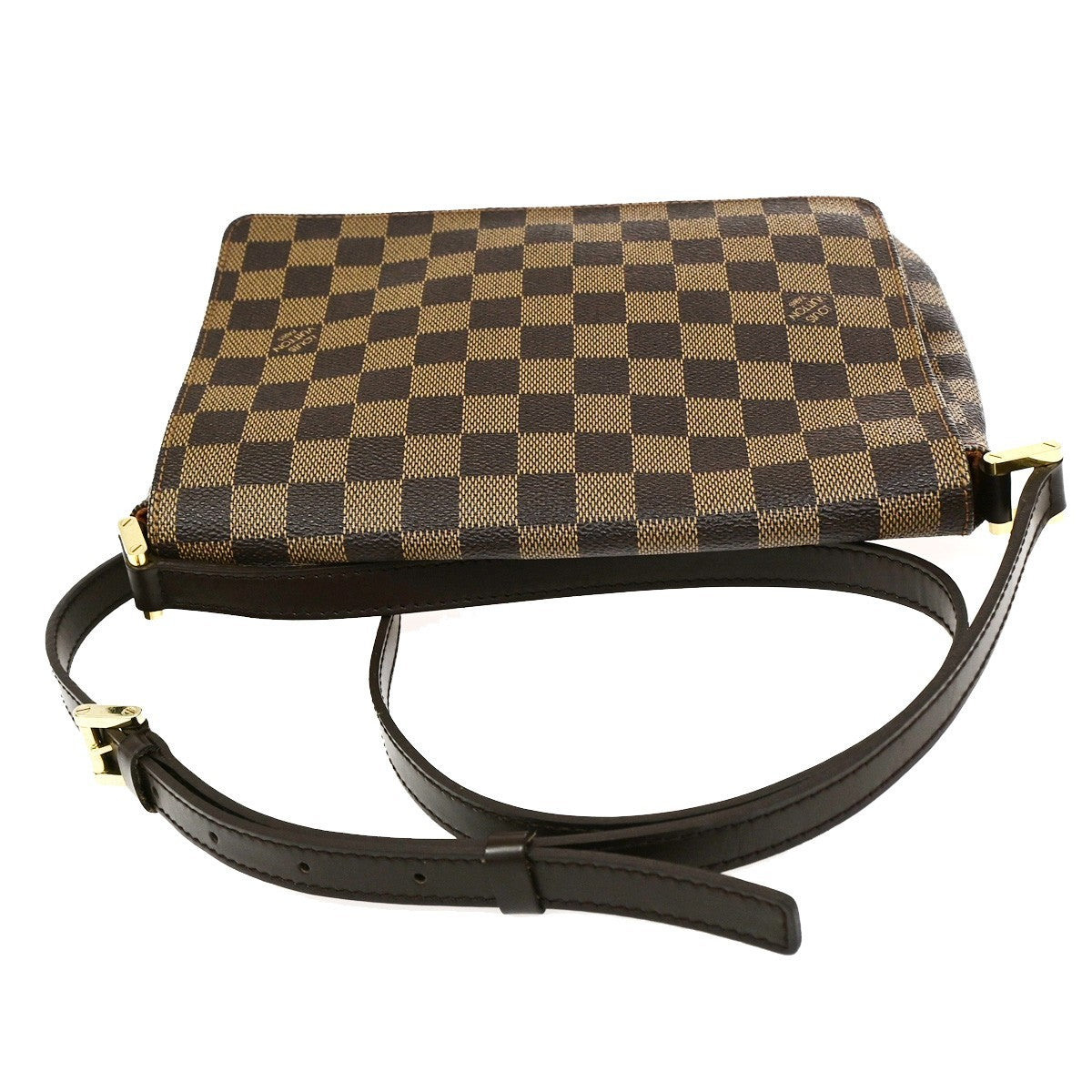 LOUIS VUITTON Musette Tango Long Shoulder Bag Damier Ebene Brown N51301 95RQ050