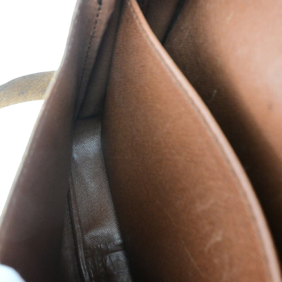 LOUIS VUITTON Cartouchiere MM Shoulder Bag Monogram Leather Brown M51253 68YF331